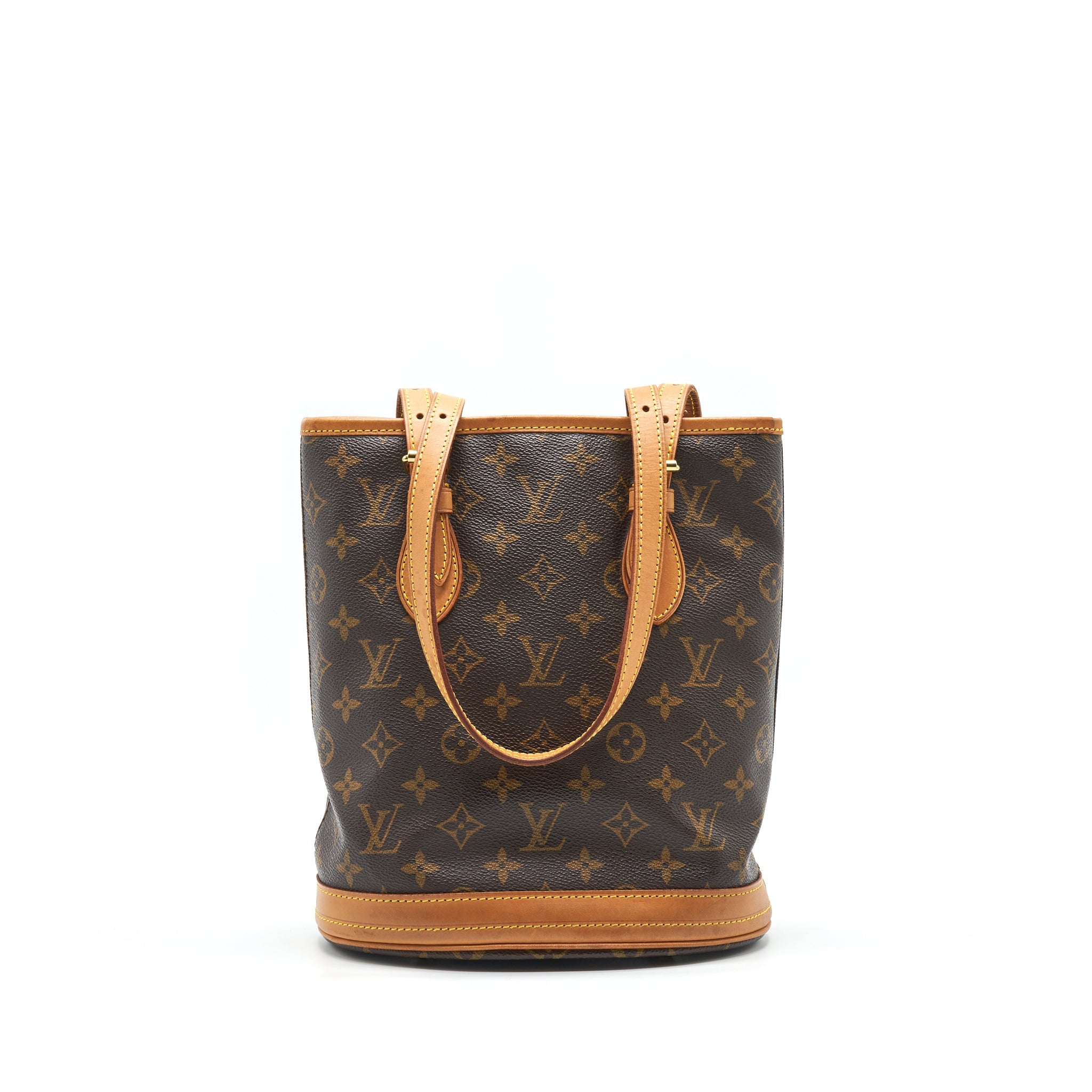 LOUIS VUITTON BUCKET PM SHOULDER TOTE BAG MONOGRAM CANVAS