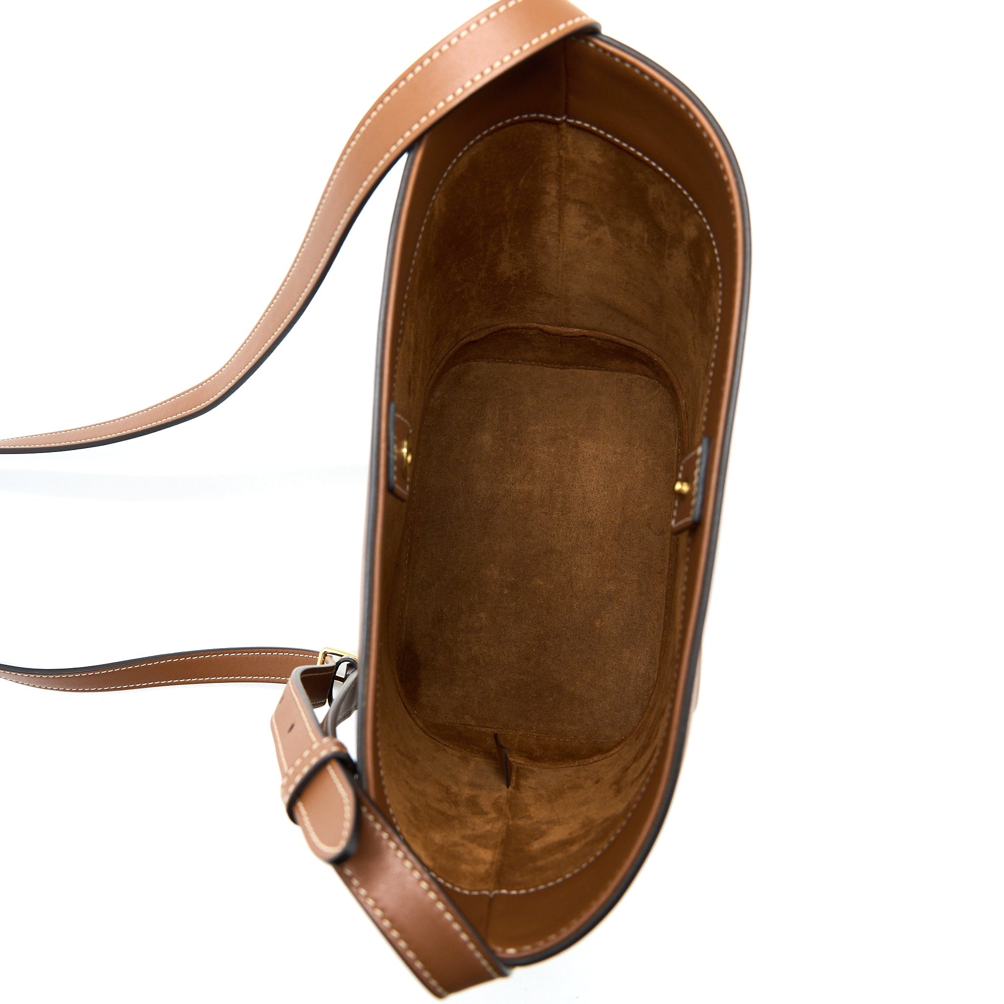 CELINE SMALL BUCKET CUIR TRIOMPHE CALFSKIN TAN GHW