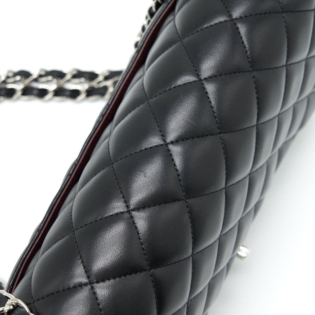 CHANEL JUMBO CLASSIC DOUBLE FLAP LAMBSKIN BLACK SHW