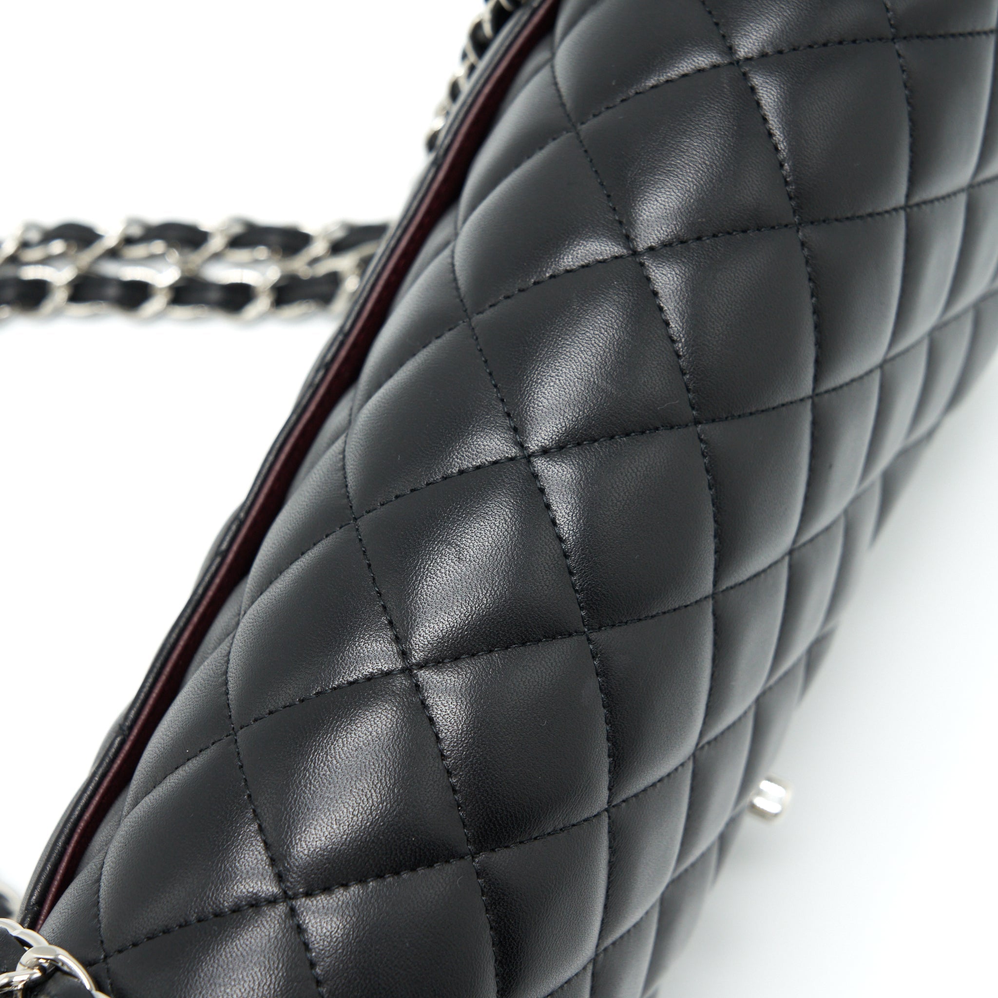 CHANEL JUMBO CLASSIC DOUBLE FLAP LAMBSKIN BLACK SHW