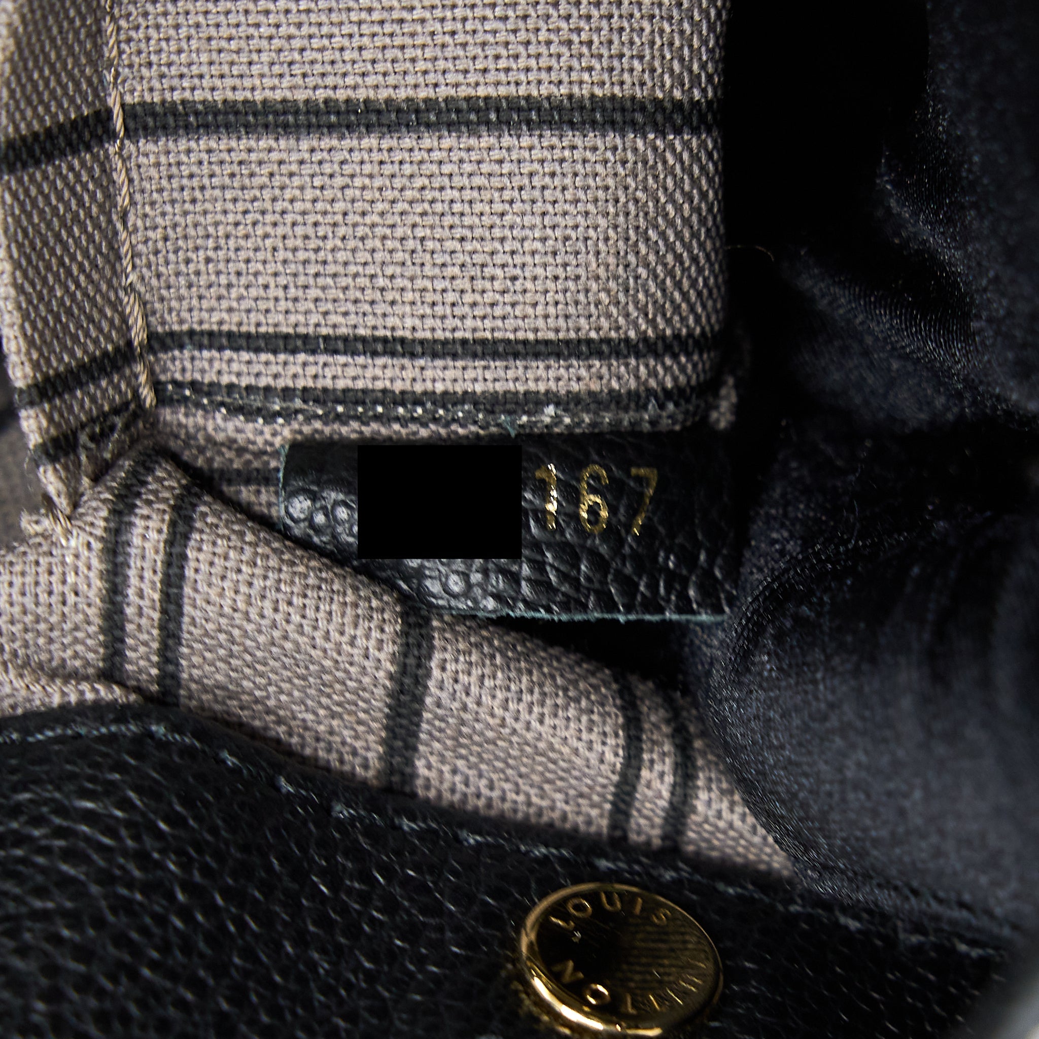LOUIS VUITTON MONTAIGNE BB MONOGRAM EMPRENITE BLACK GHW