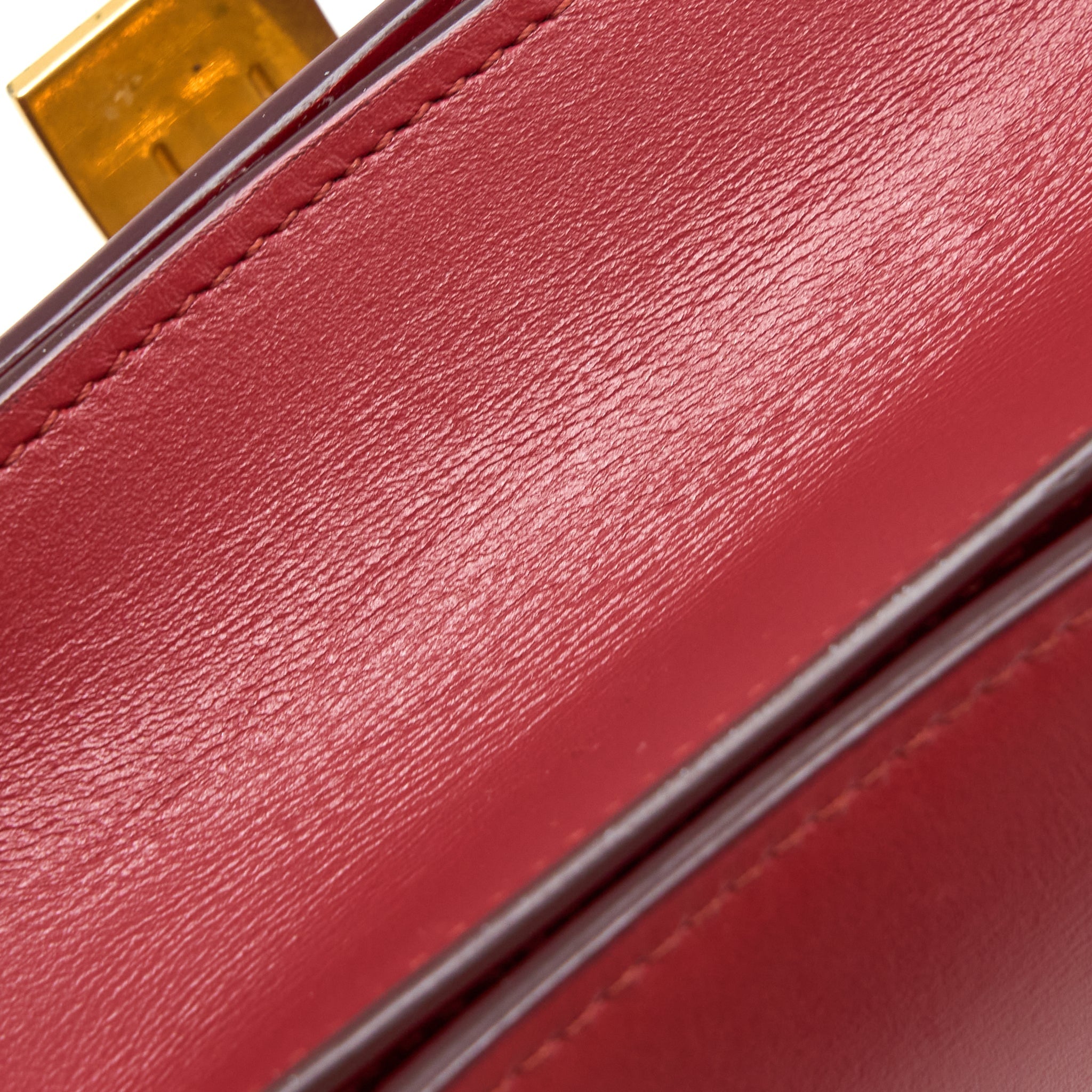 CELINE MINI BOX CALFSKIN RED GHW