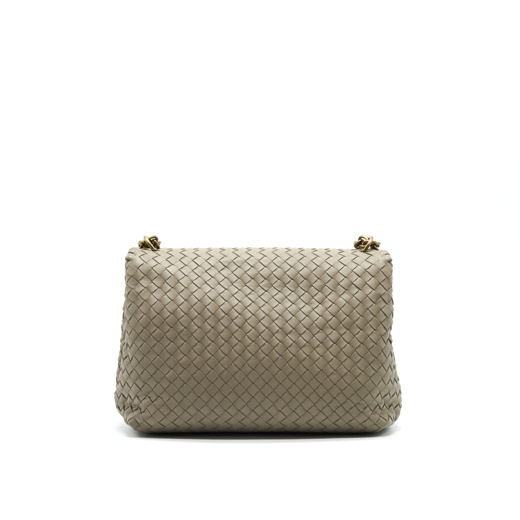 BOTTEGA VENETA LARGE OLYMPIA BAG GREY