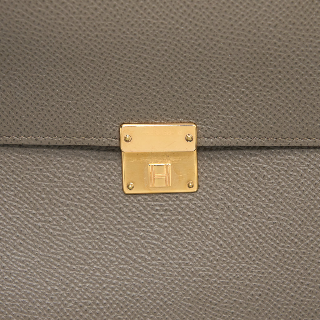 HERMES CLIC 16 WALLET EPSOM GRIS ETAIN RGHW