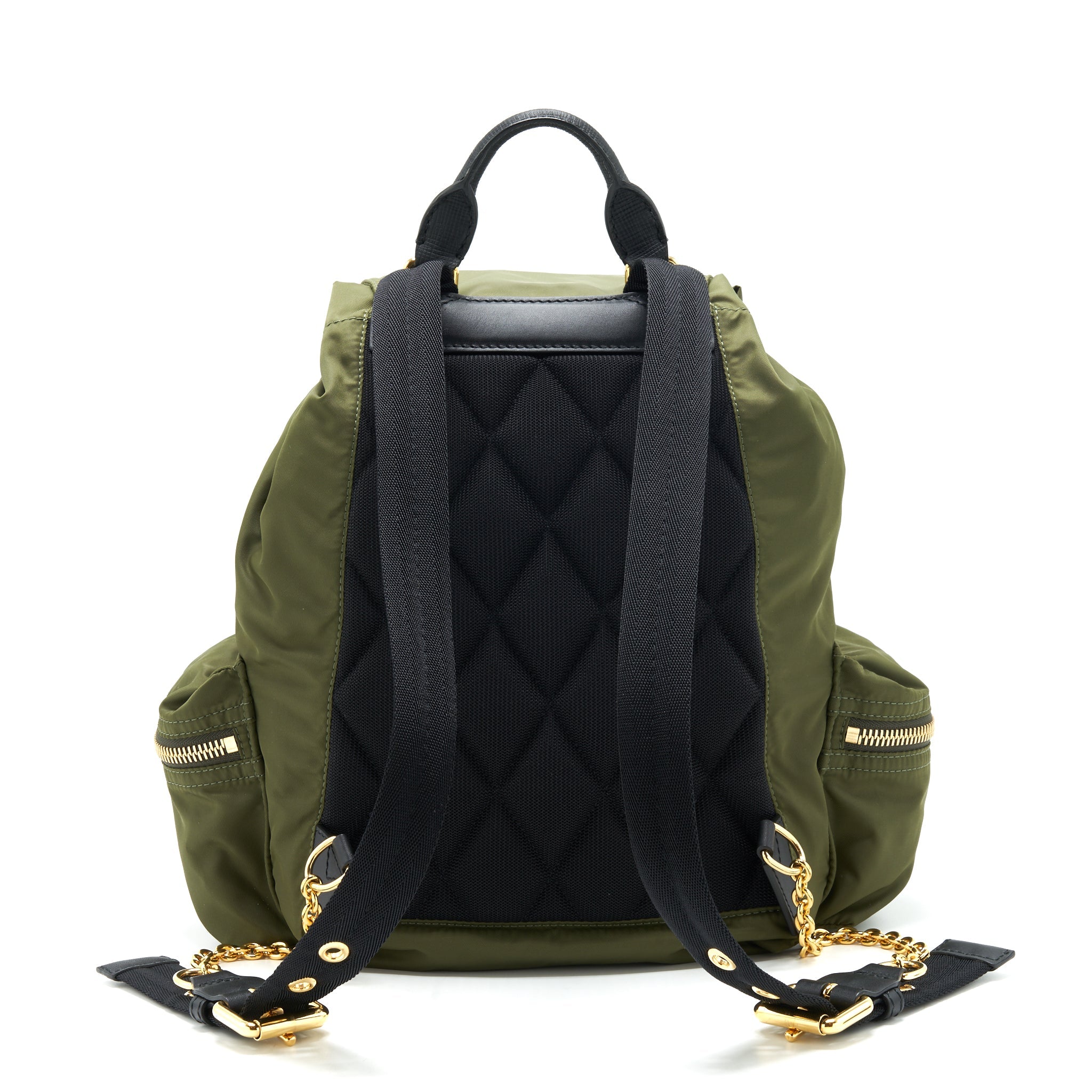 BURBERRY NYLON RUCKSACK BACKPACK GREEN GHW