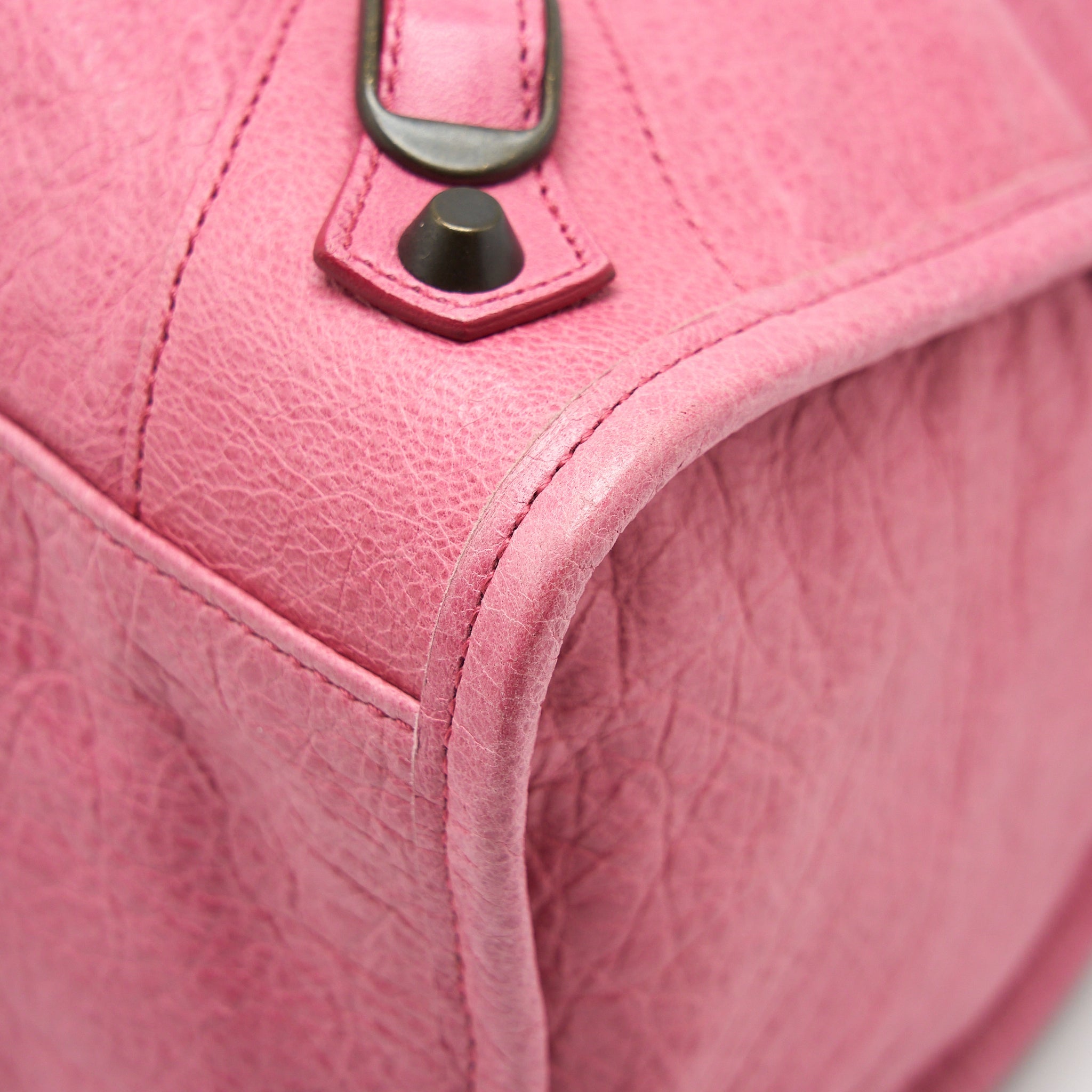 BALENCIAGA CLASSIC CITY BAG PINK RUTHENIUM HARDWARE