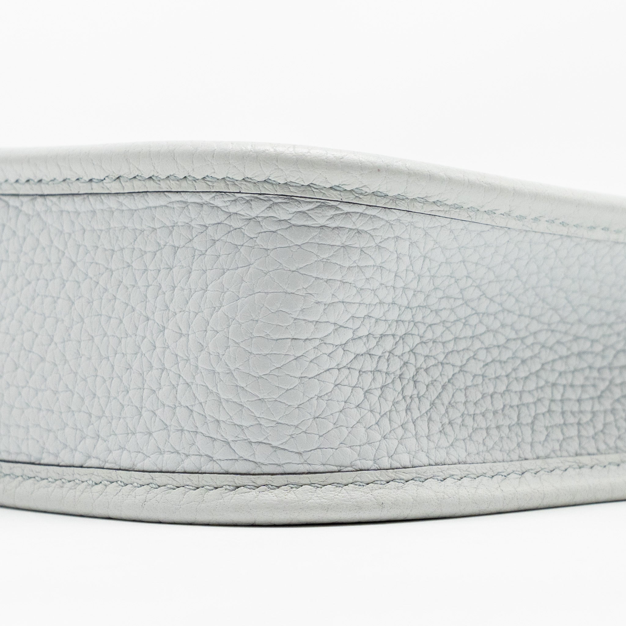 HERMES MINI EVELYN CLEMENCE BLEU PALE/BLEU INDIGO SHW