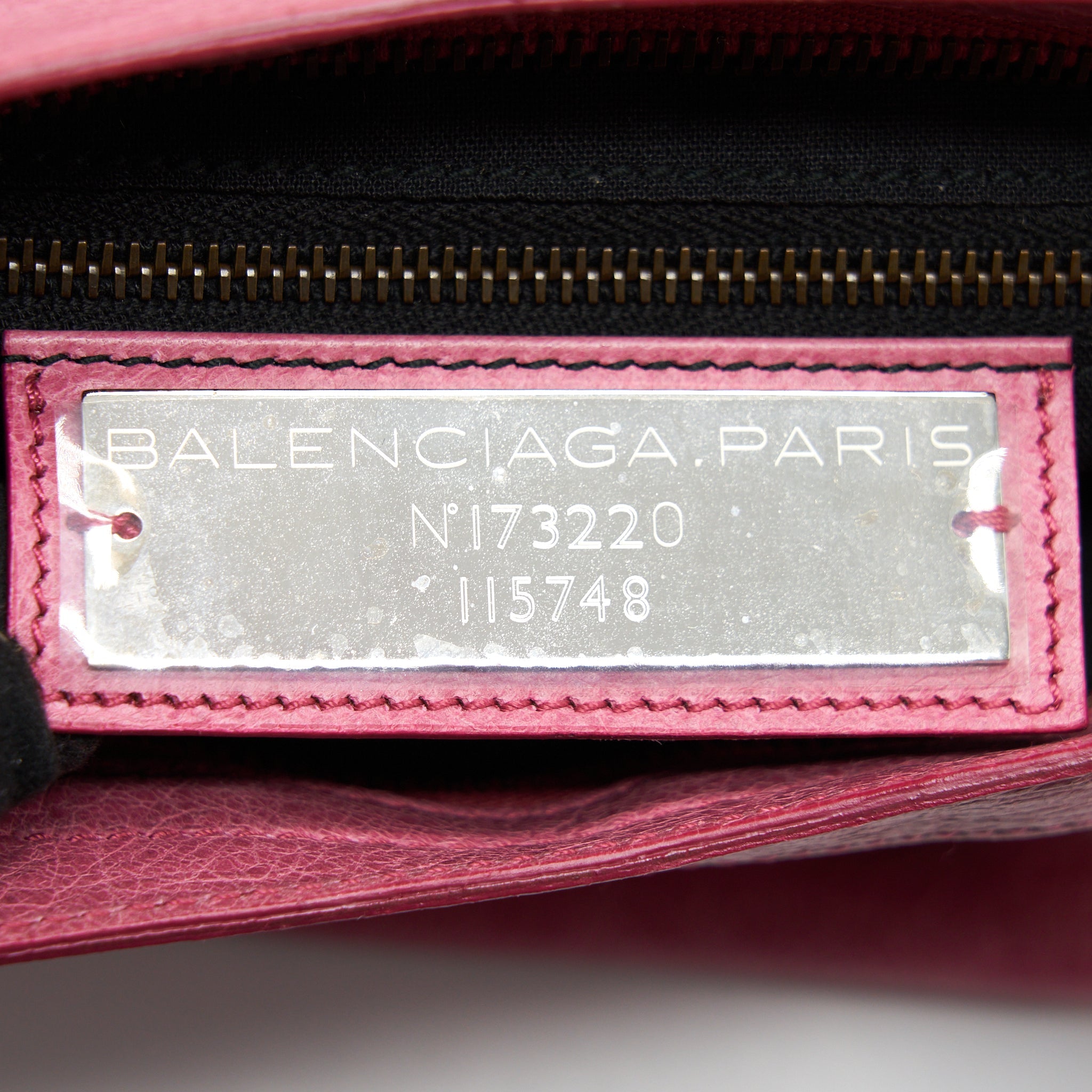 BALENCIAGA CLASSIC CITY BAG PINK RUTHENIUM HARDWARE