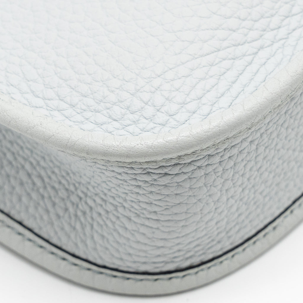 HERMES MINI EVELYN CLEMENCE BLEU PALE/BLEU INDIGO SHW