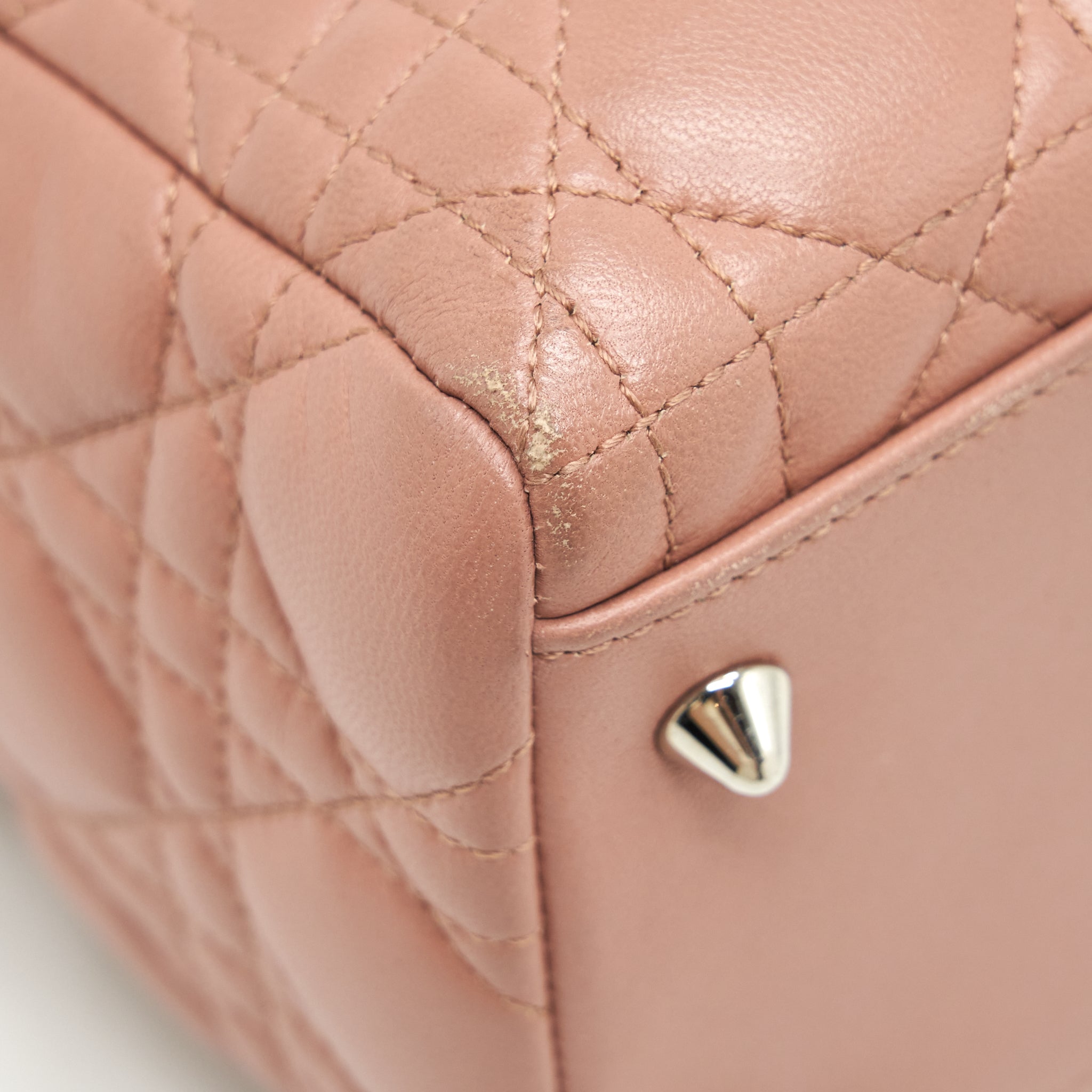 DIOR MEDIUM LADY DIOR LAMBSKIN BLUSH SHW
