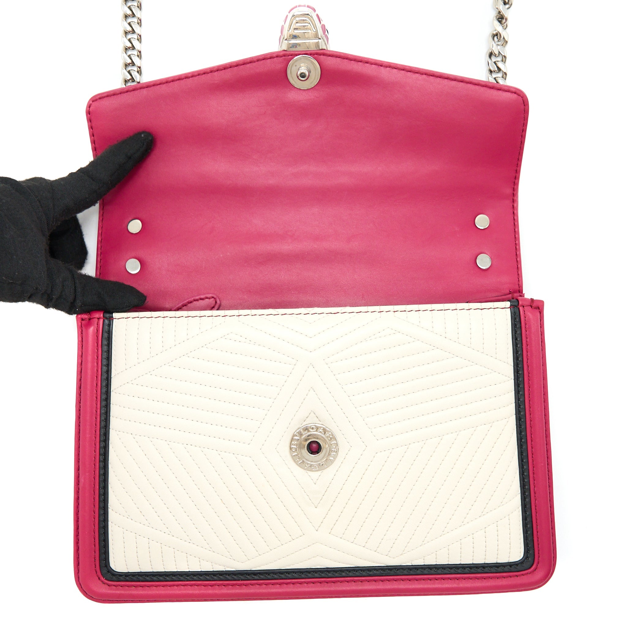 BVLGARI SERPENTI FOREVER QUILTED LEATHER SHOULDER BAG MULTICOLOUR SHW