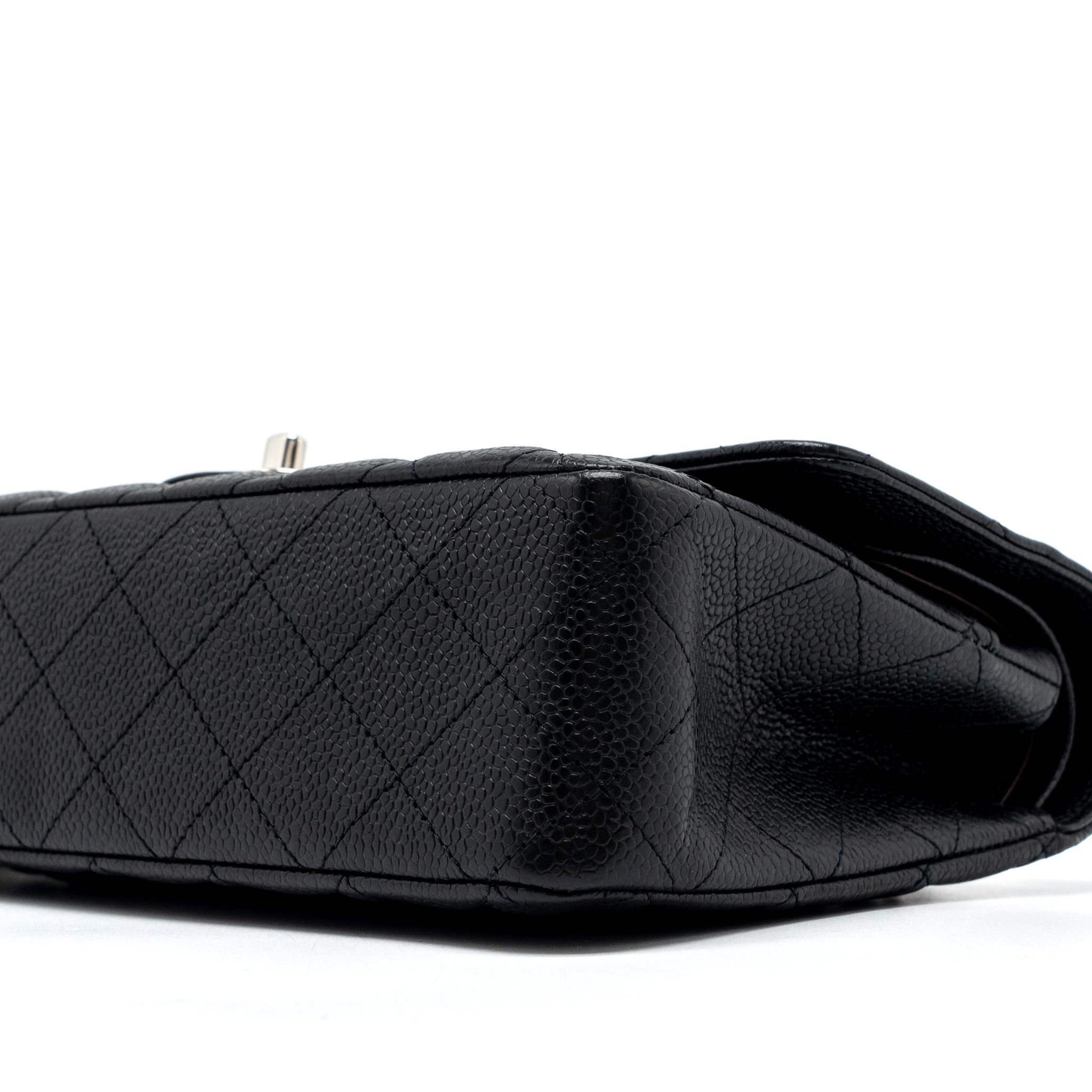 CHANEL MEDIUM CLASSIC DOUBLE FLAP BAG CAVIAR BLACK SHW