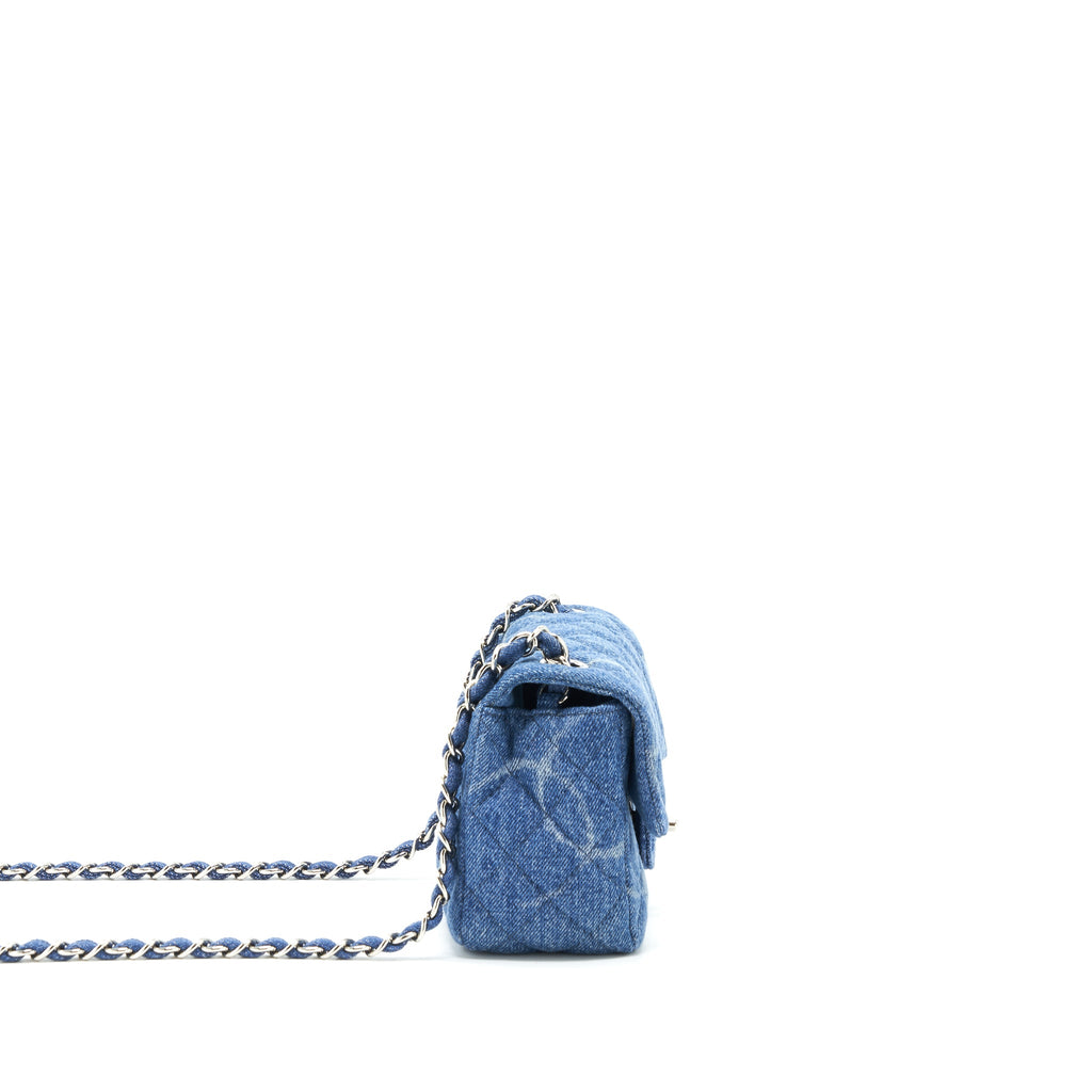CHANEL DENIM MINI SQUARE FLAP BAG SHW