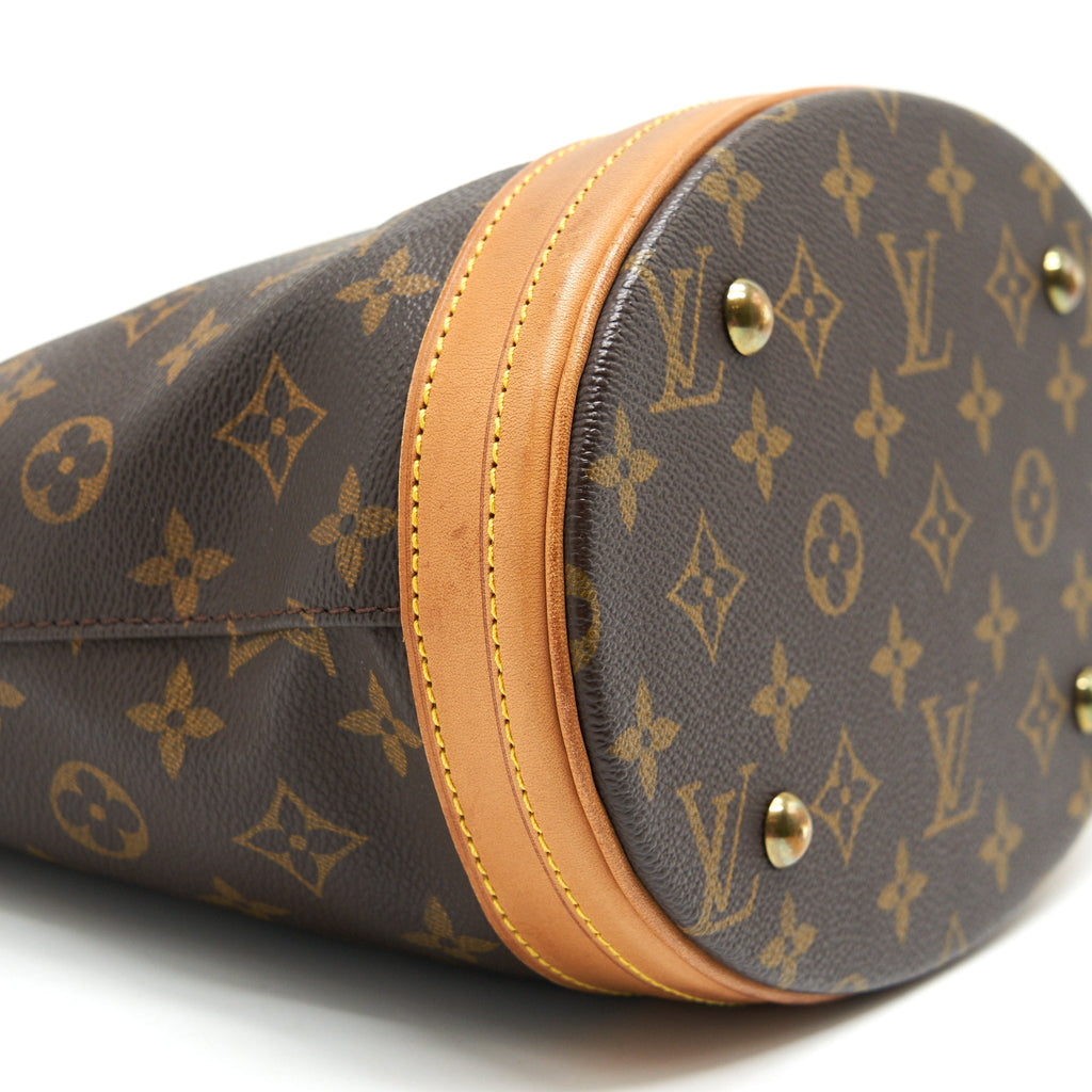 LOUIS VUITTON BUCKET PM SHOULDER TOTE BAG MONOGRAM CANVAS