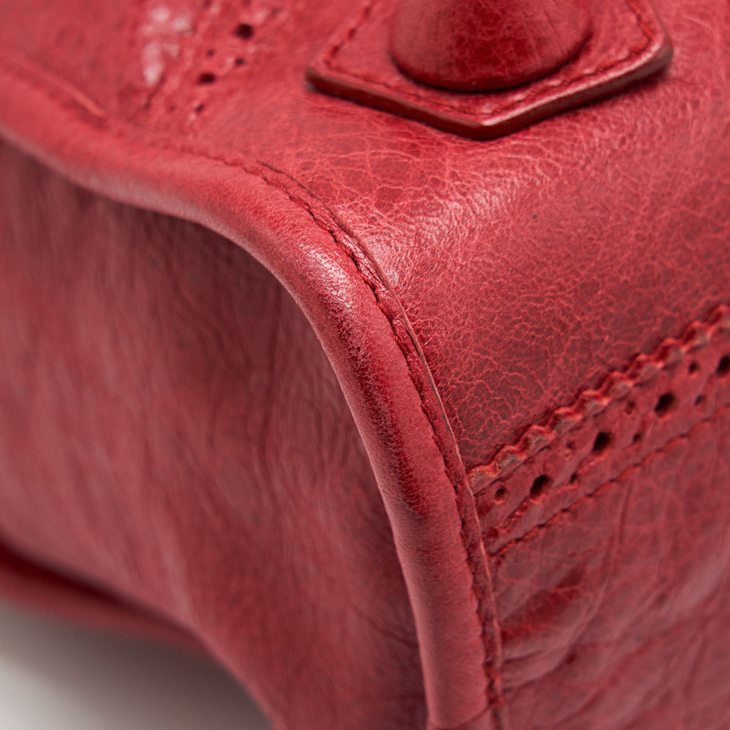 BALENCIAGA GIANT CITY BAG RED SHW