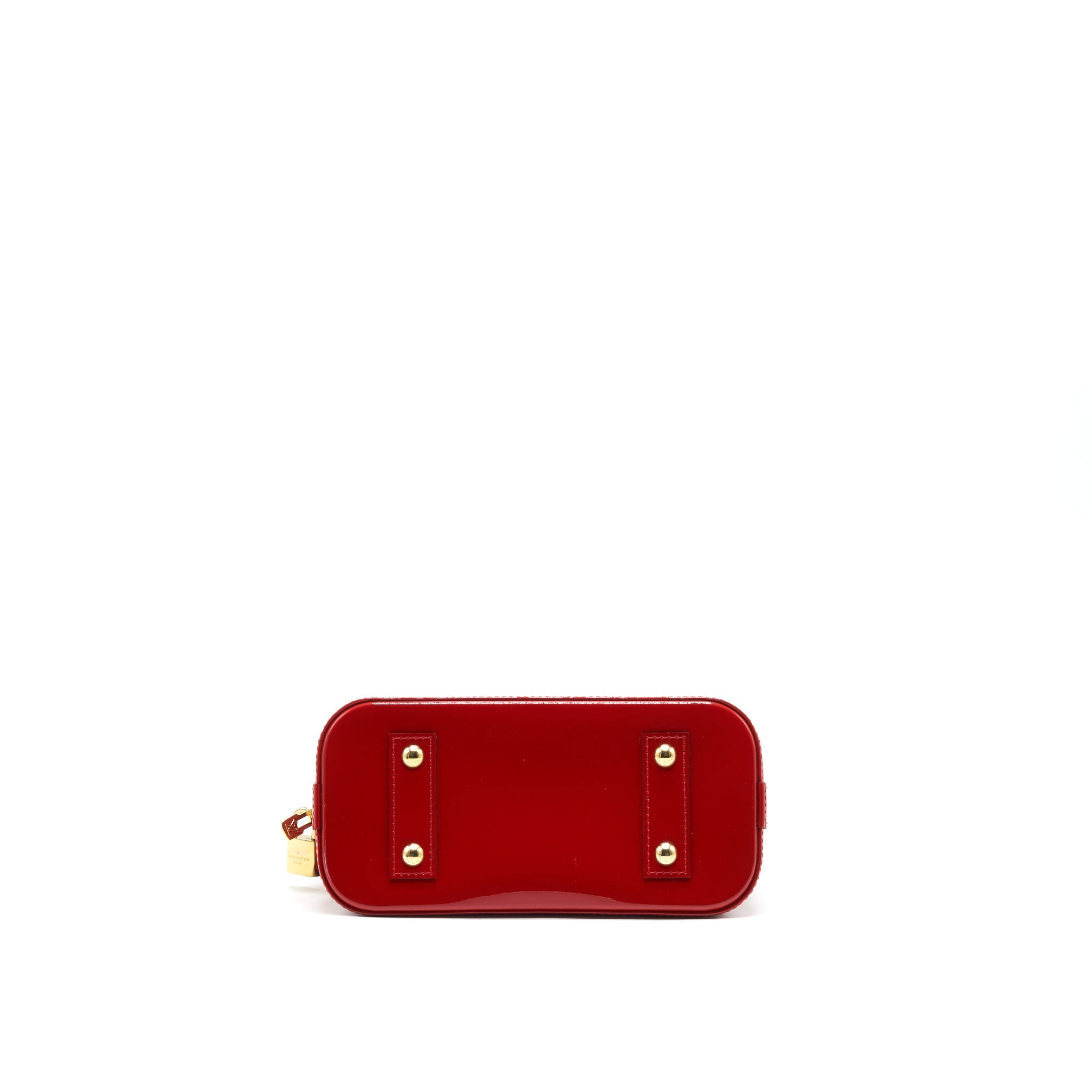 LOUIS VUITTON ALMA BB IN PATENT LEATHER RED