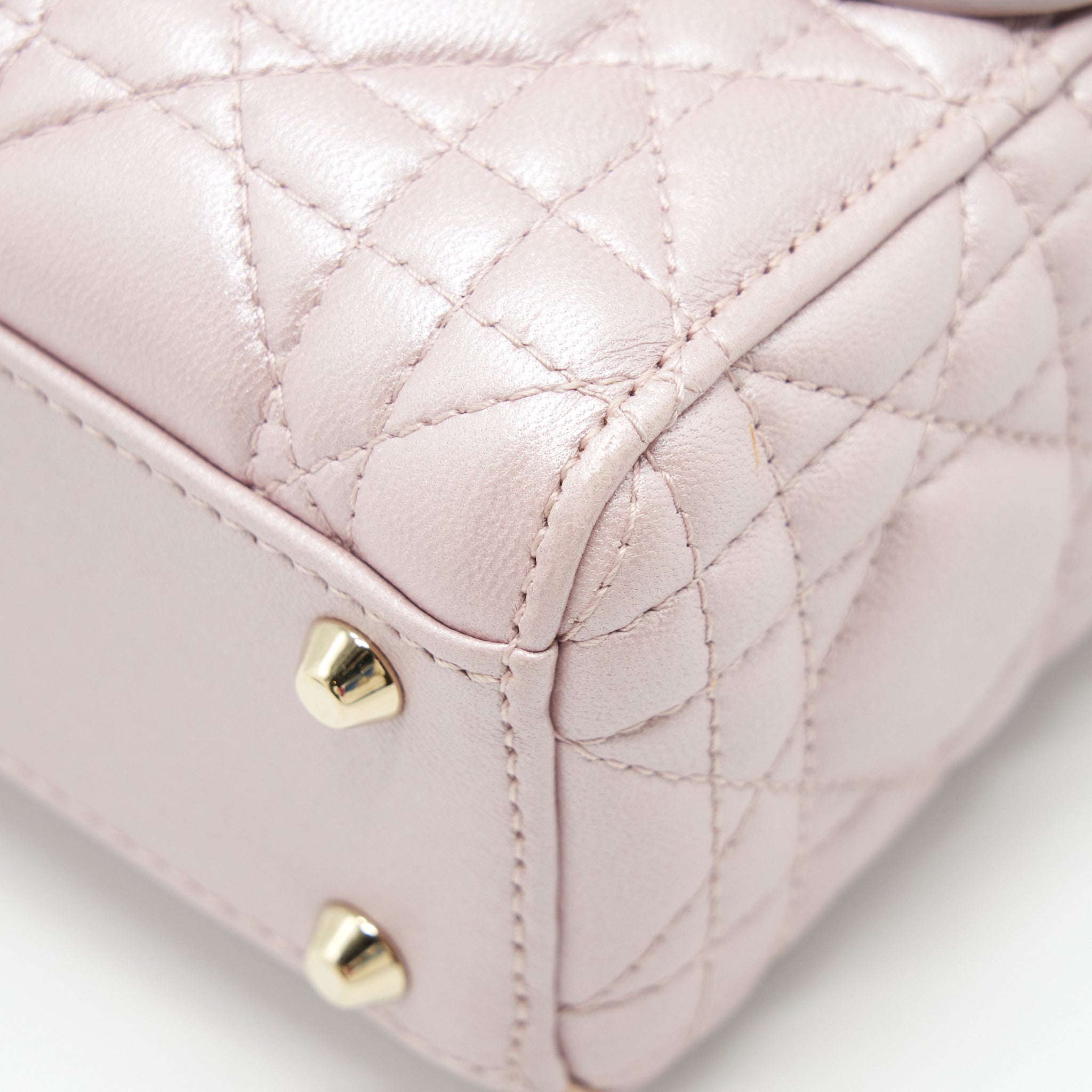 DIOR MINI LADY DIOR LAMBSKIN PINK GHW