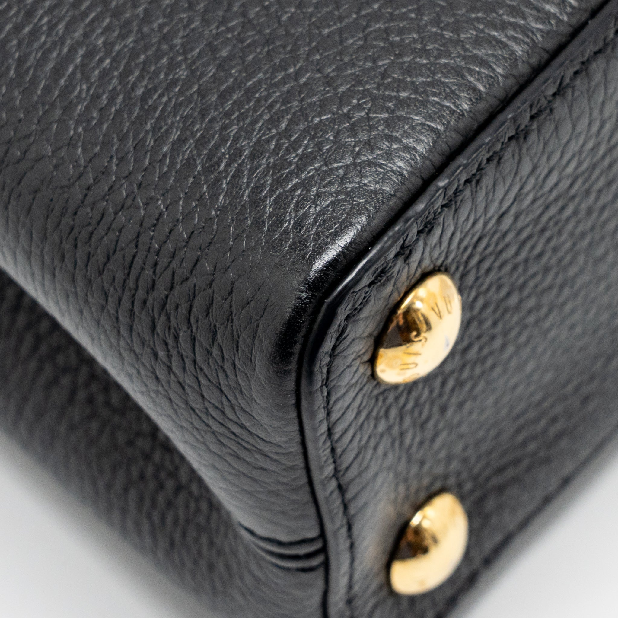 LOUIS VUITTON CAPUCINES BB WITH MONOGRAM FLOWER EMBELLISHMENTS TAURILLON BLACK GHW