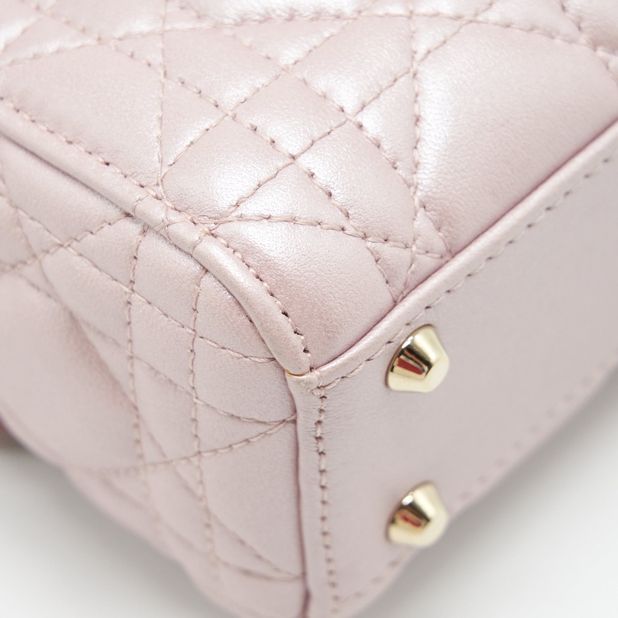 DIOR MINI LADY DIOR LAMBSKIN PINK GHW