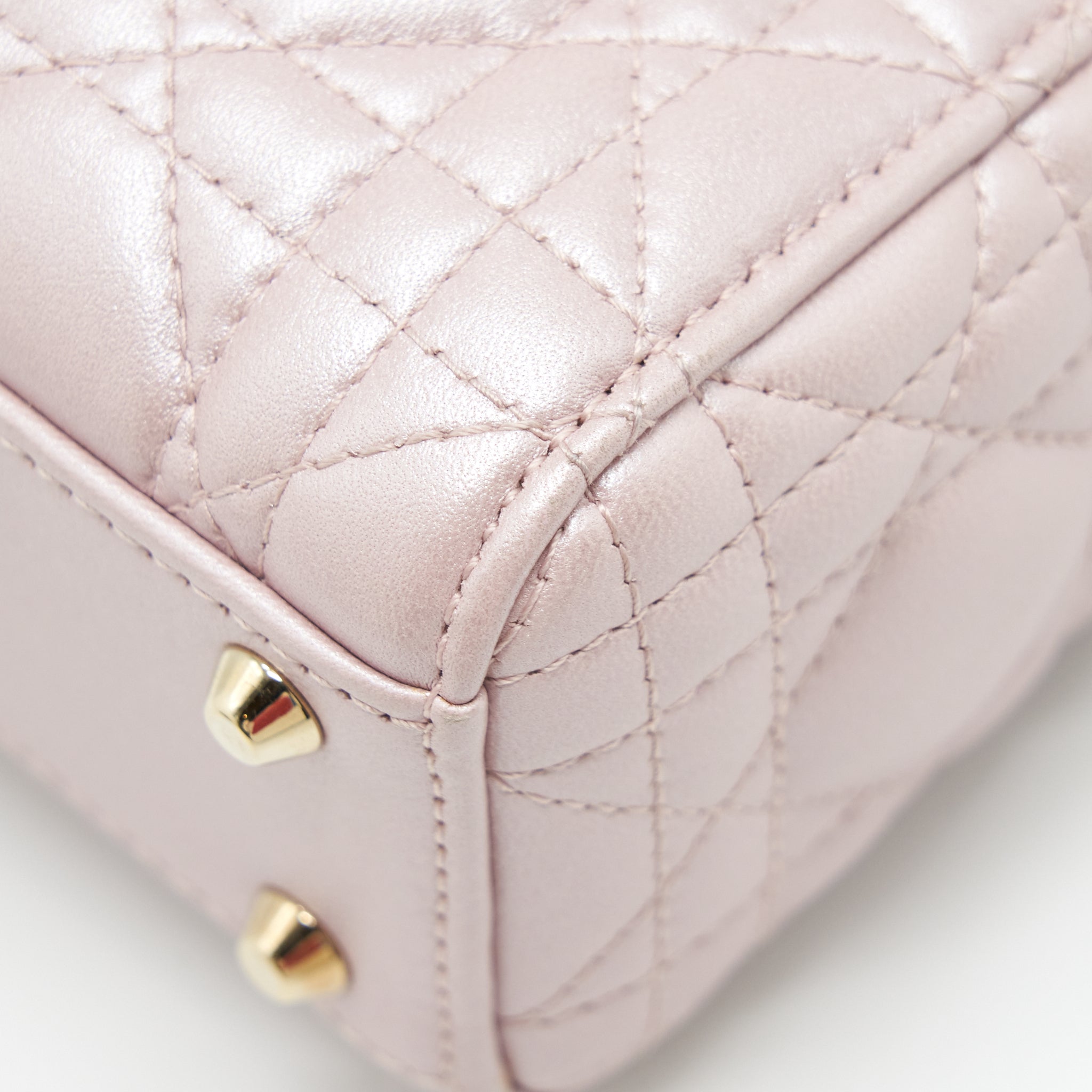 DIOR MINI LADY DIOR LAMBSKIN PINK GHW