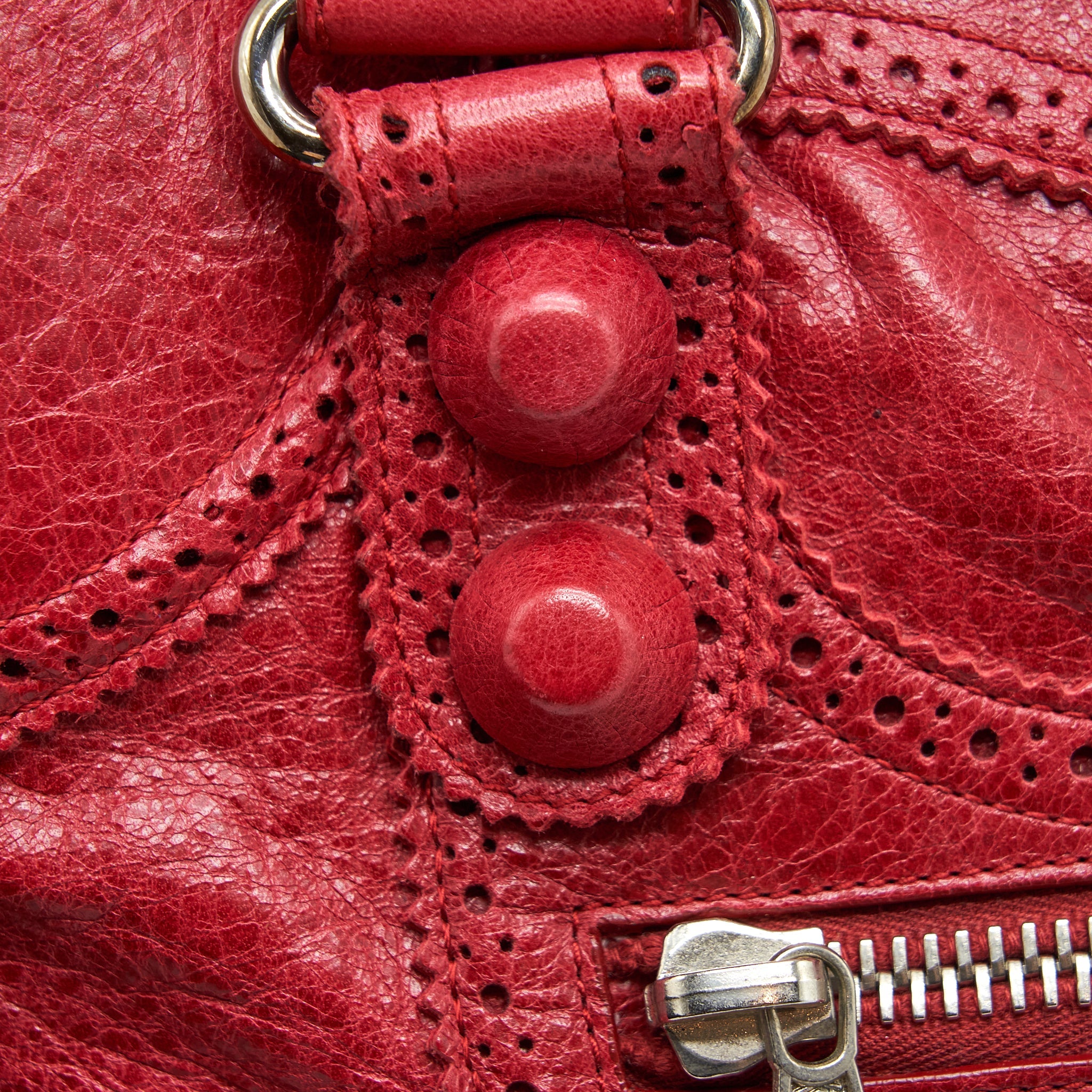 BALENCIAGA GIANT CITY BAG RED SHW