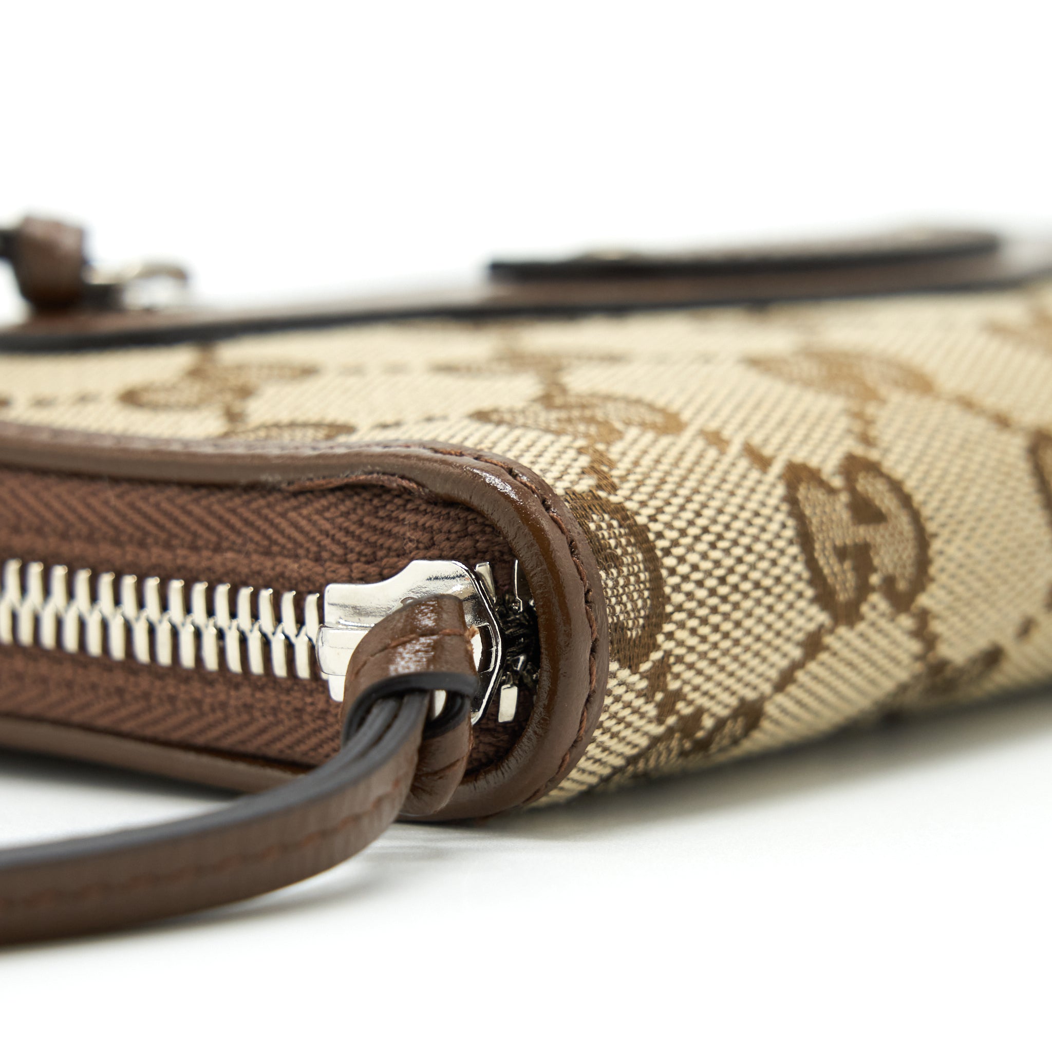 GUCCI X BALENCIAGA BROWN 2021 CLASSIC ZIP LONG WALLET SHW