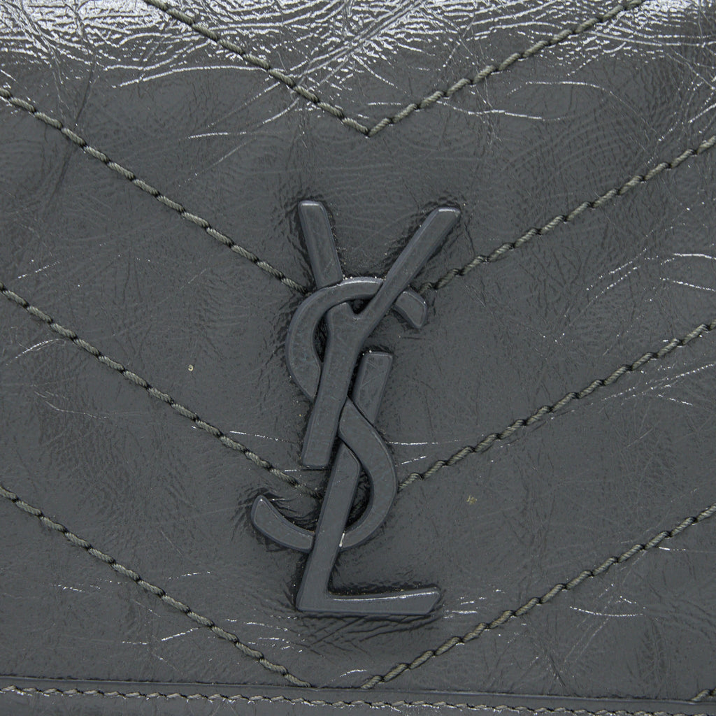SAINT LAURENT/YSL NIKI BABY DARK GREY WITH GREY HARDWARE