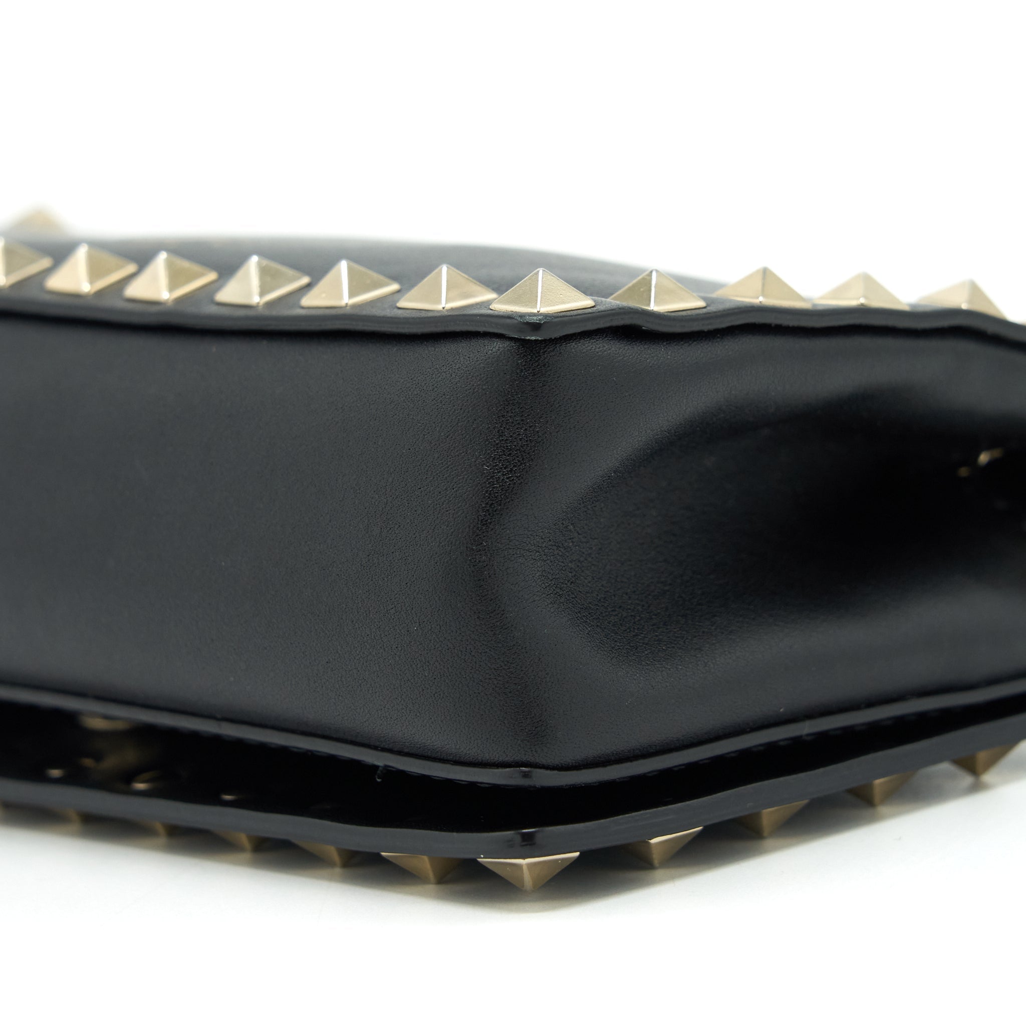VALENTINO ROCKSTUD MINI FLAP CROSSBODY BAG BLACK LGHW
