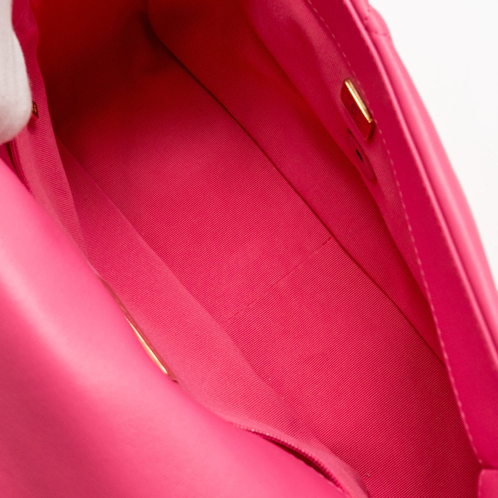 CHANEL LARGE 19 BAG LAMBSKIN PINK MULTICOLOUR HARDWARE (MICROCHIP)