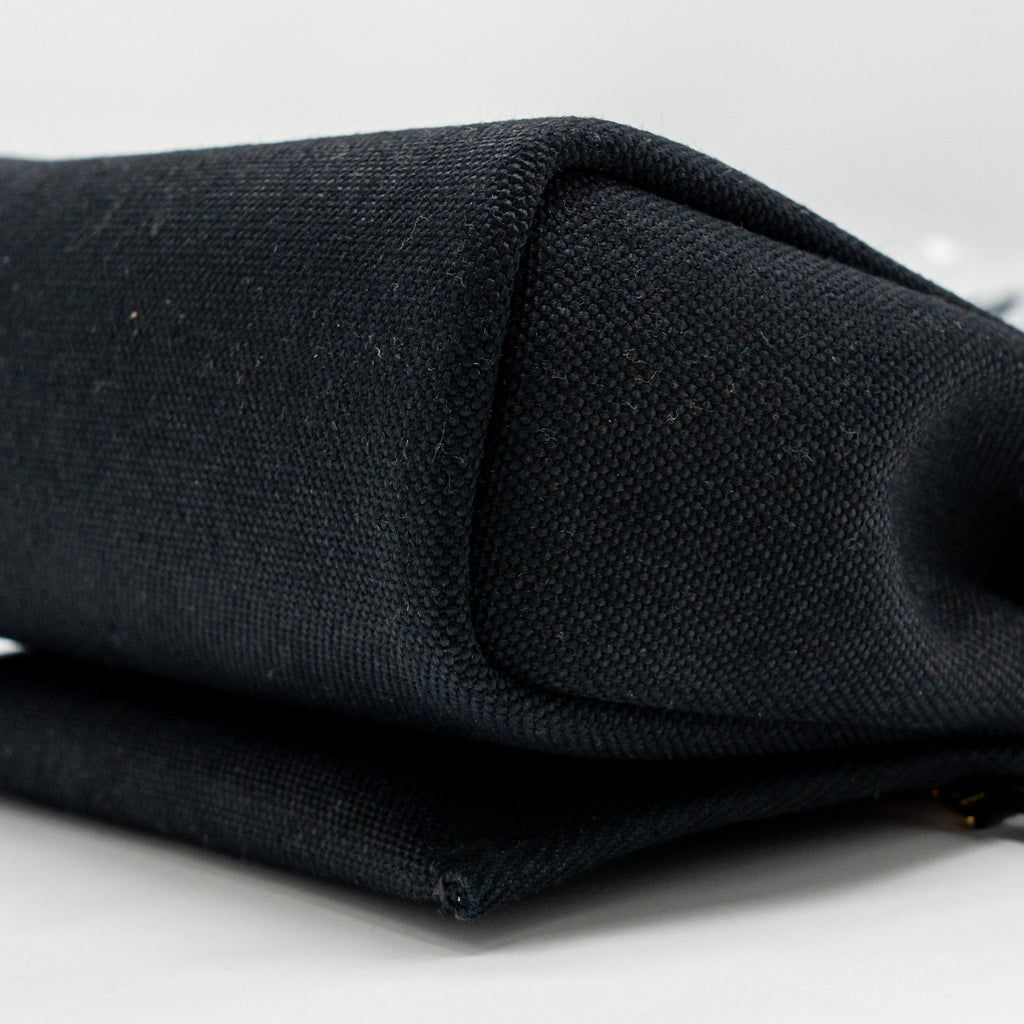 HERMES HERBAG MINI CANVAS / HUNTER BLACK GHW