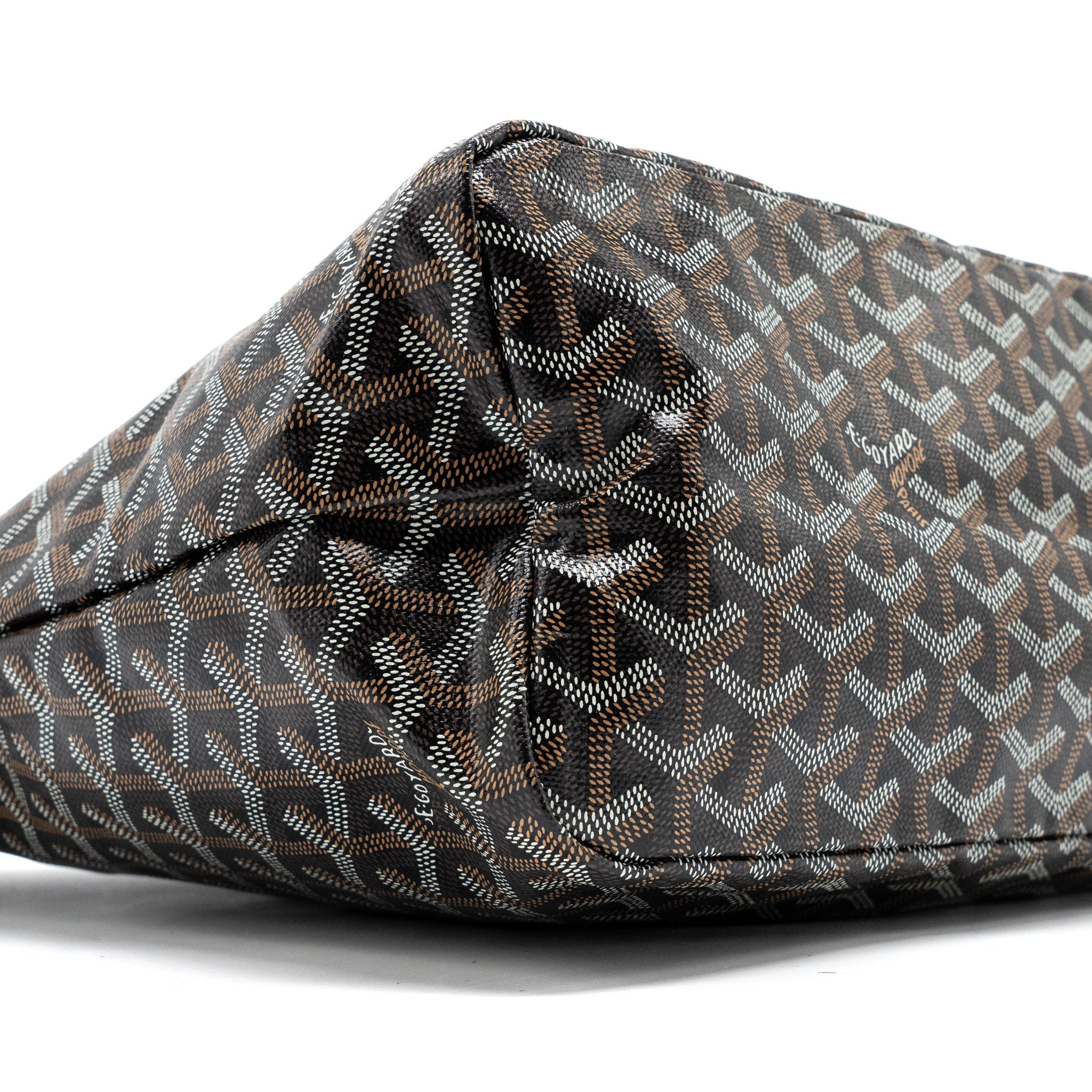 GOYARD BOHEME HOBO BAG GOYARDLINE CANVAS / CALFSKIN BLACK SHW