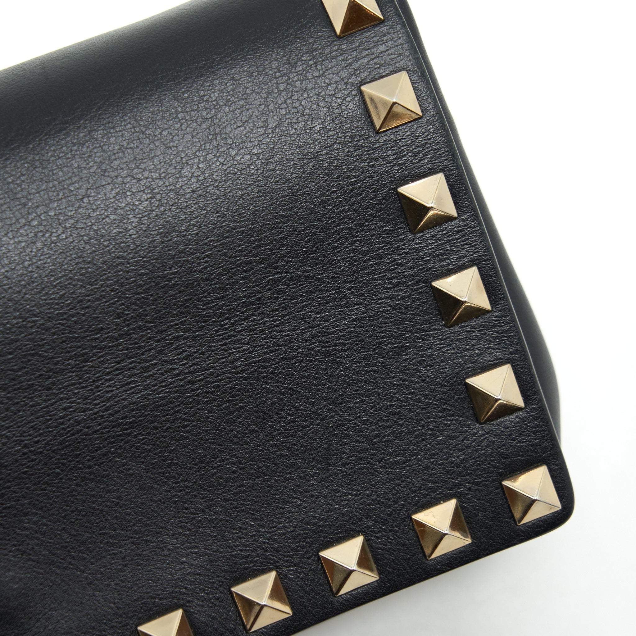 VALENTINO ROCKSTUD MINI FLAP CROSSBODY BAG BLACK LGHW