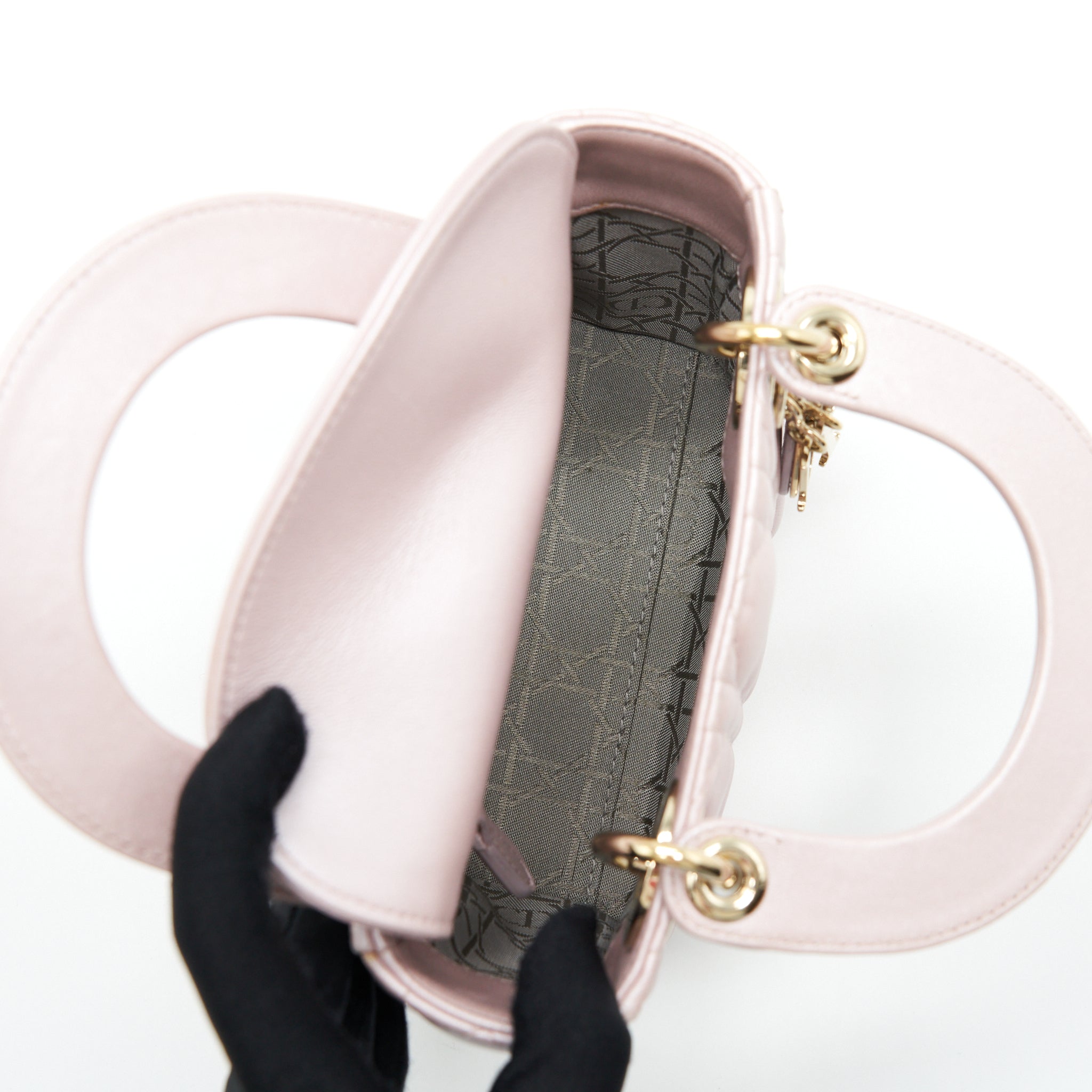 DIOR MINI LADY DIOR LAMBSKIN PINK GHW