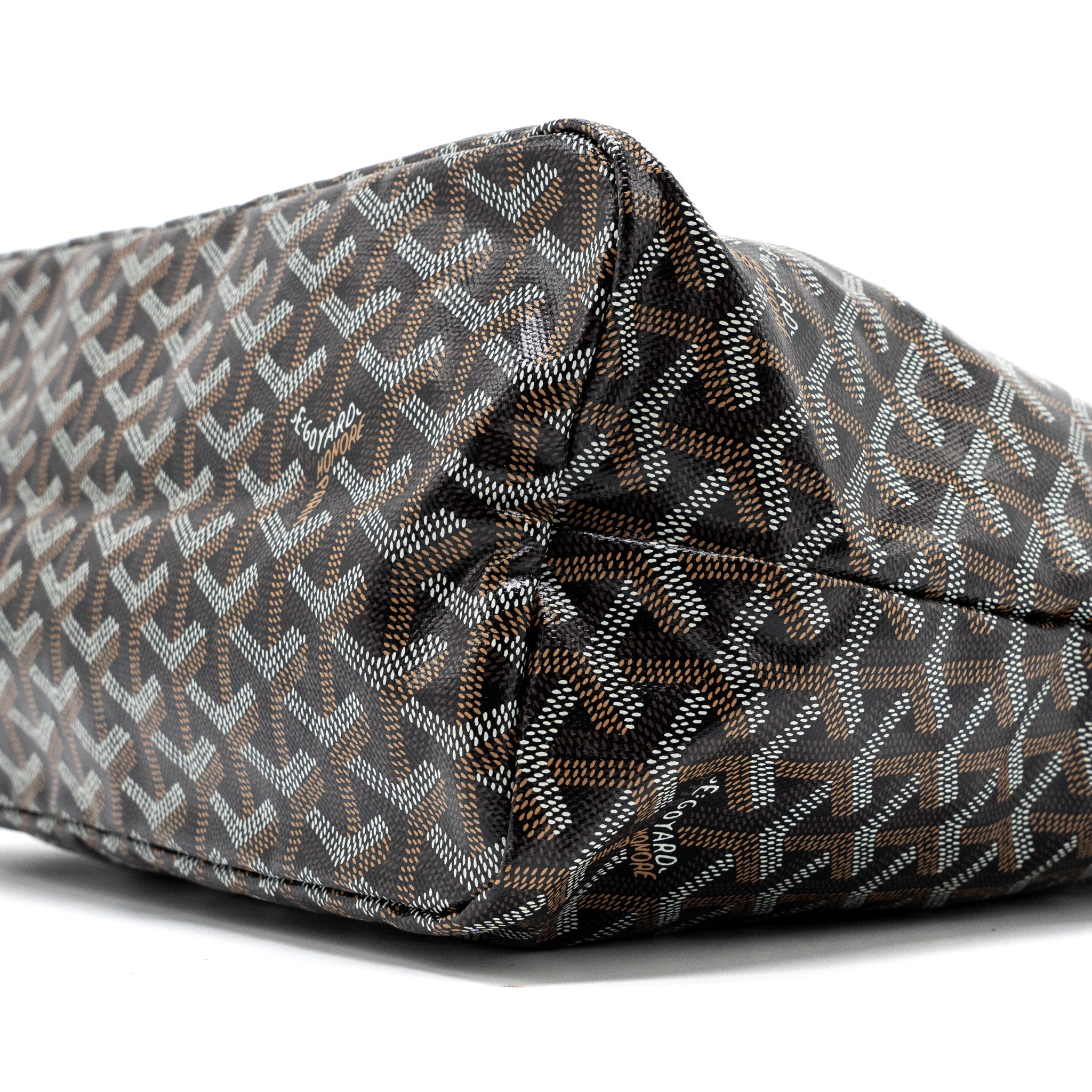 GOYARD BOHEME HOBO BAG GOYARDLINE CANVAS / CALFSKIN BLACK SHW