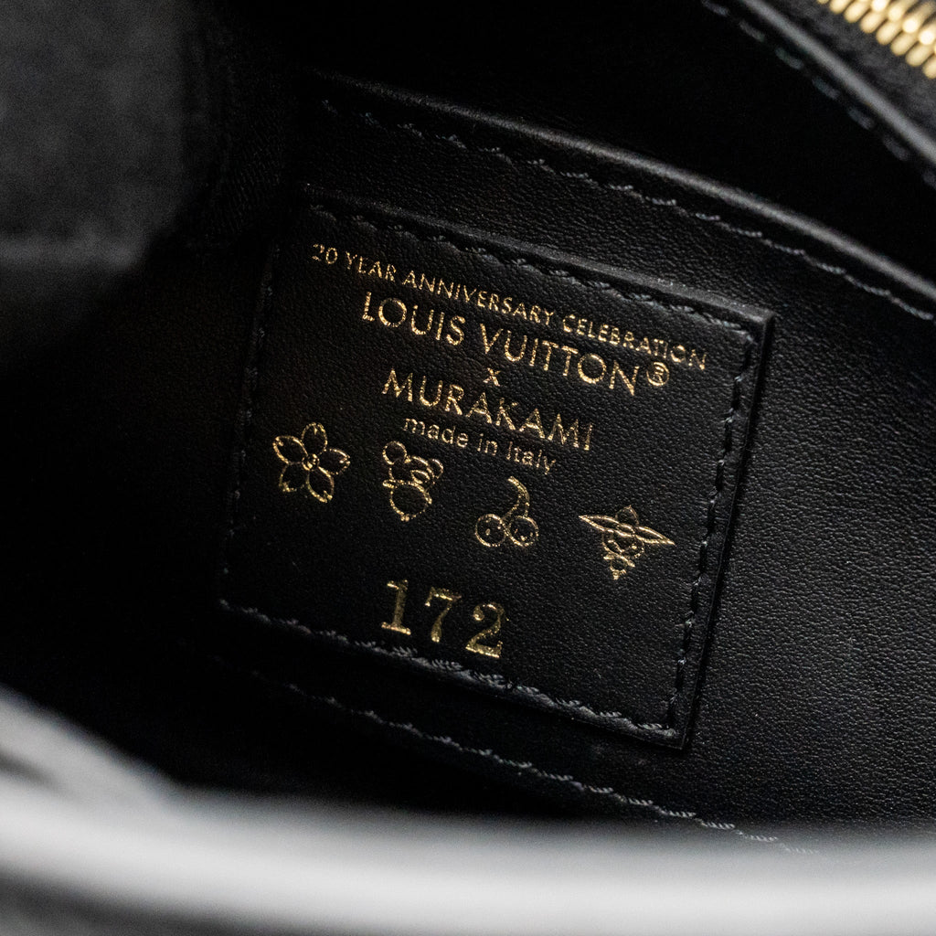 LOUIS VUITTON MURAKAMI LIMITED EDITION CAPUCINES BB TAURILLON LEATHER BLACK GHW