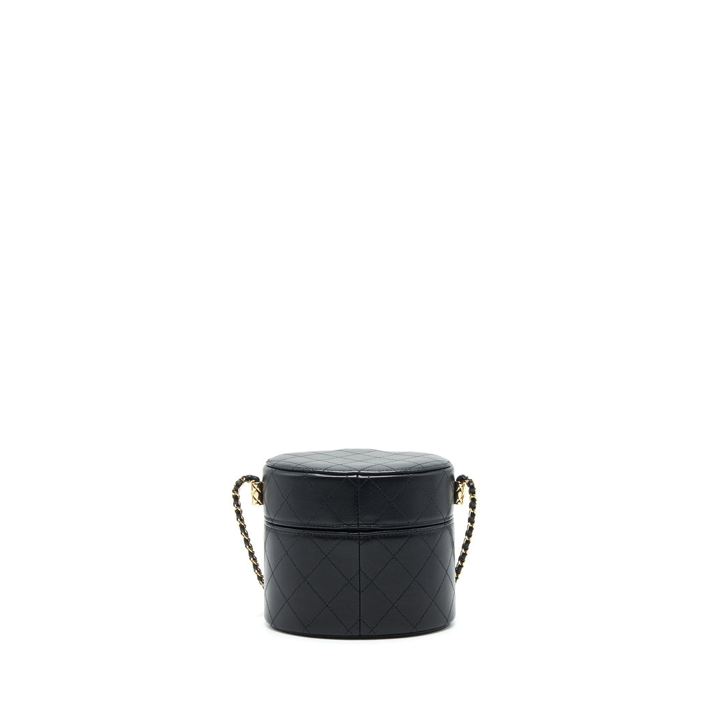 CHANEL SMALL VANITY WITH CHAIN LAMBSKIN BLACK LGHW