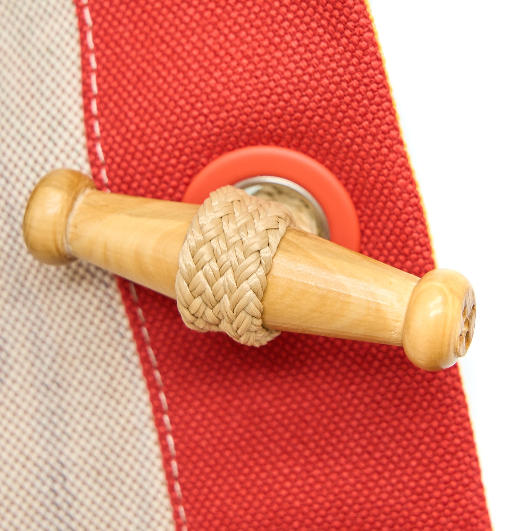 HERMES FARNIENTE BEACH BAG COTTON ROUGE/JAUNE