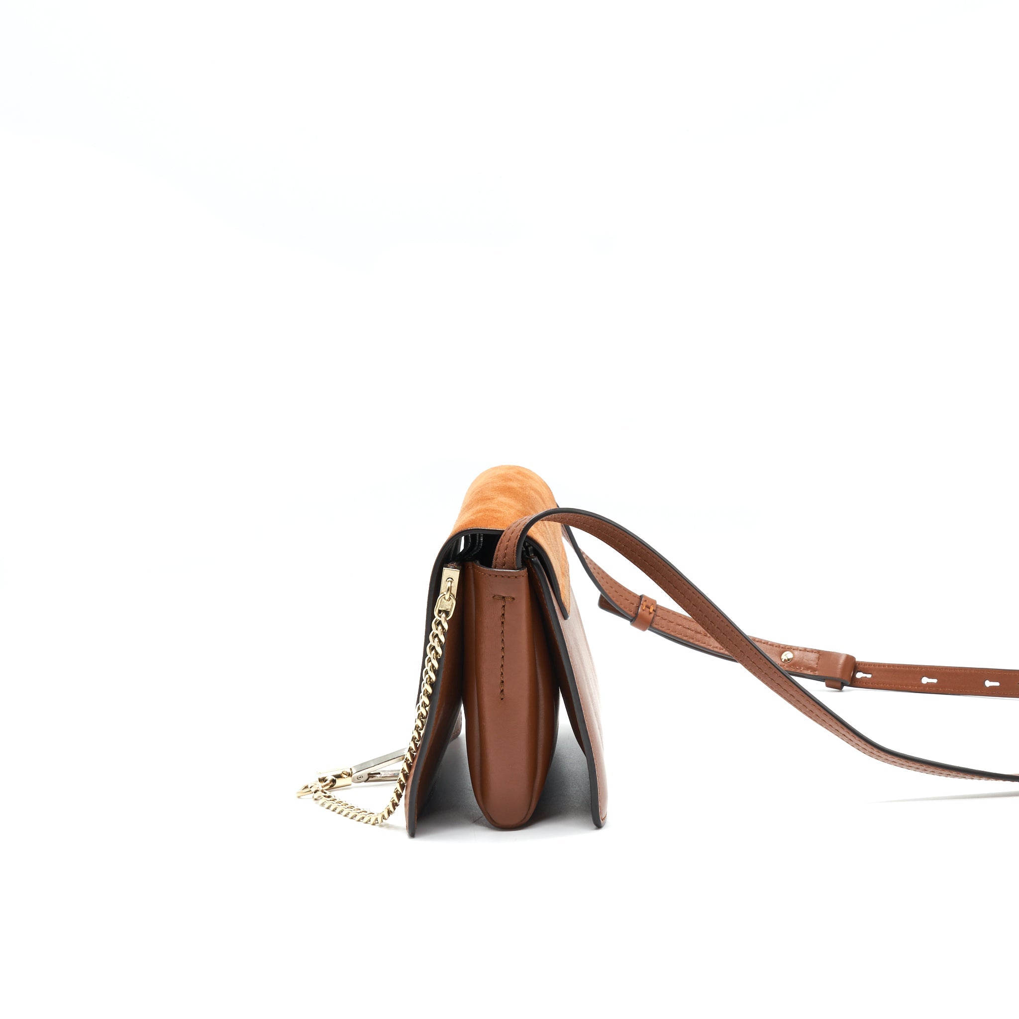 CHLOE FAYE SMALL SHOULDER BAG LIGHT BROWN