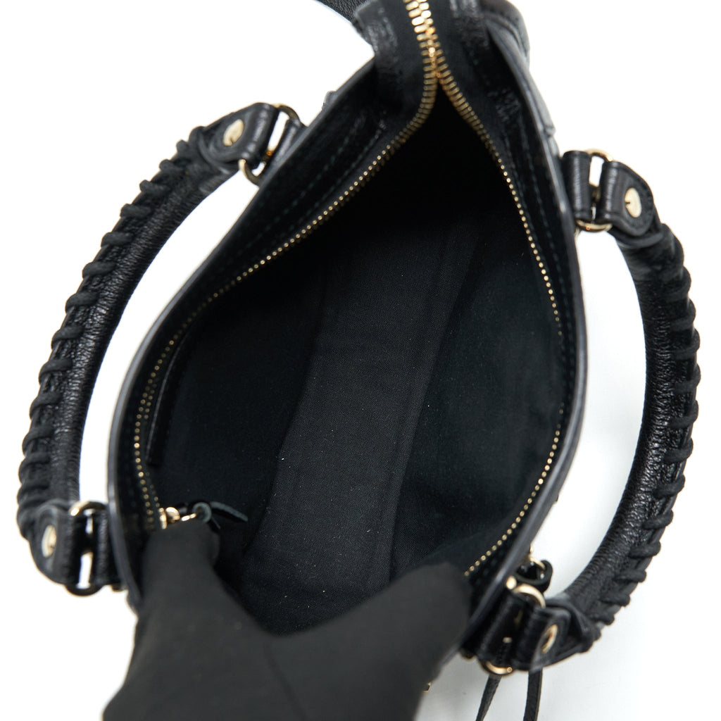BALENCIAGA MINI CITY BAG BLACK GHW