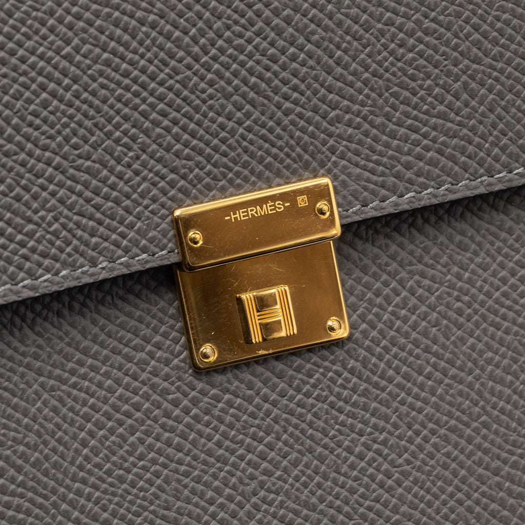 HERMES CLIC 16 WALLET EPSOM GRIS MEYER GHW