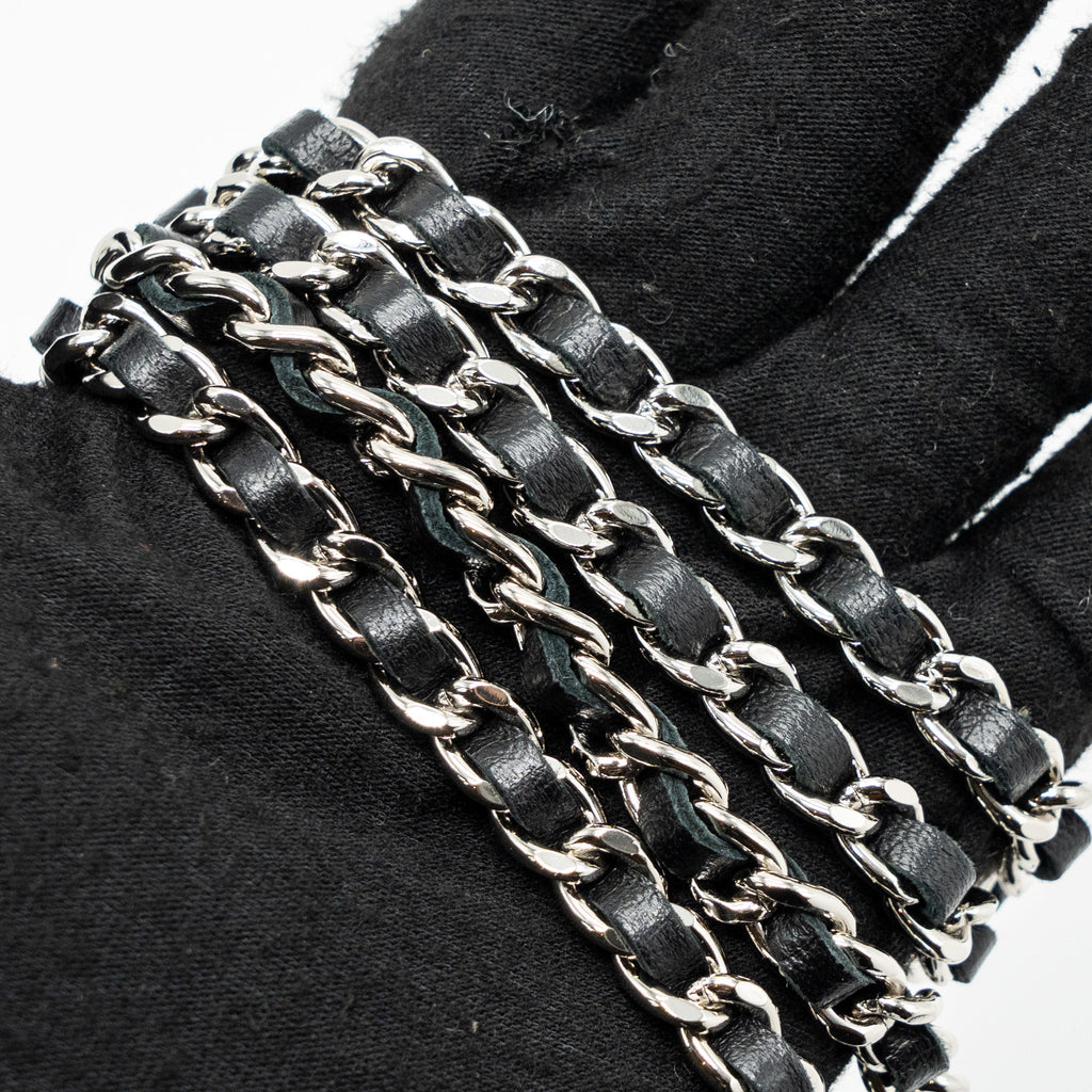CHANEL CLASSIC WALLET ON CHAIN LAMBSKIN BLACK SHW