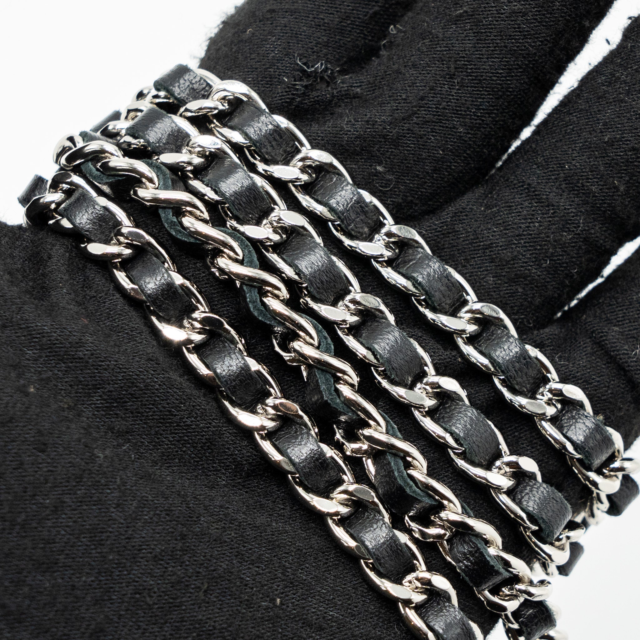 CHANEL CLASSIC WALLET ON CHAIN LAMBSKIN BLACK SHW