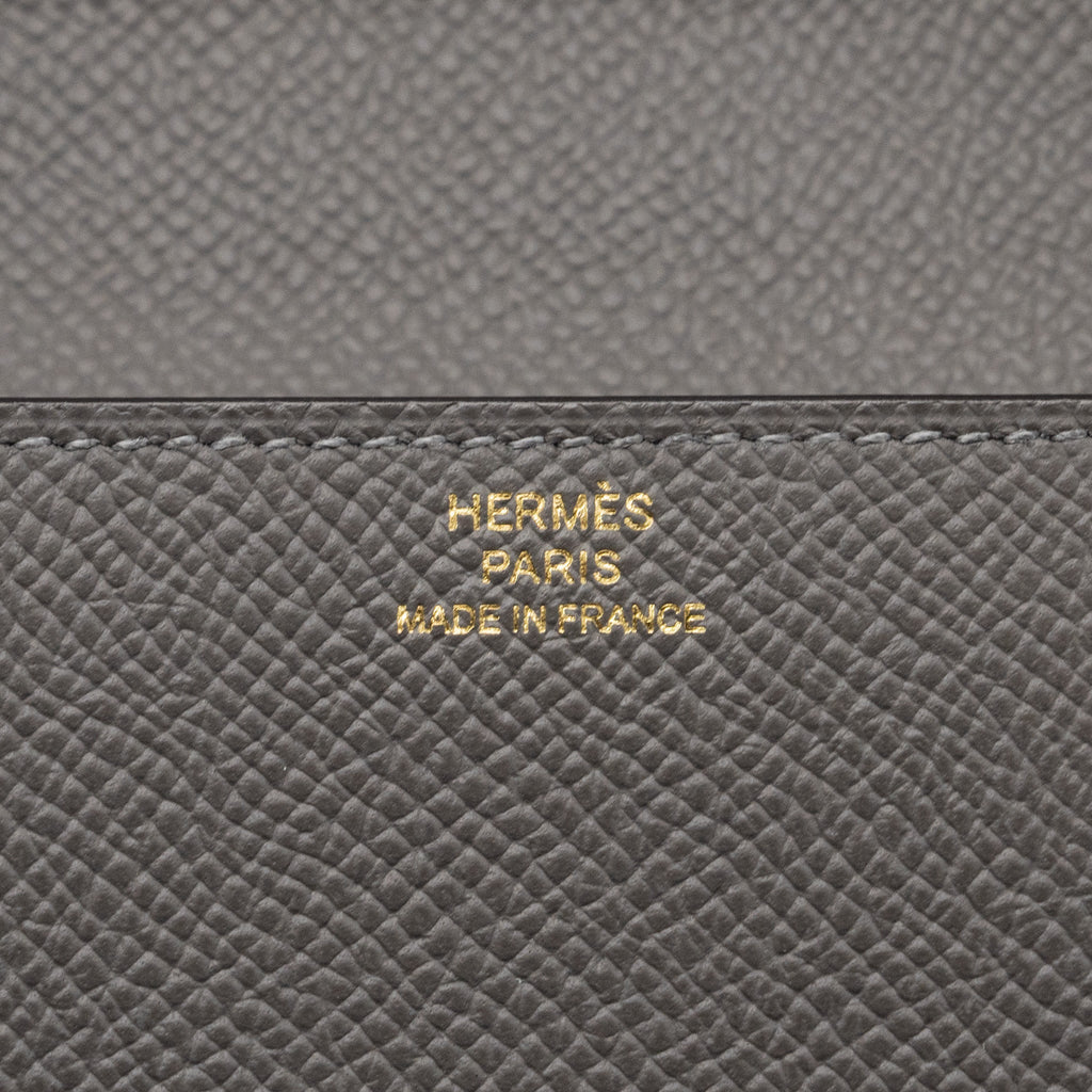 HERMES CLIC 16 WALLET EPSOM GRIS MEYER GHW