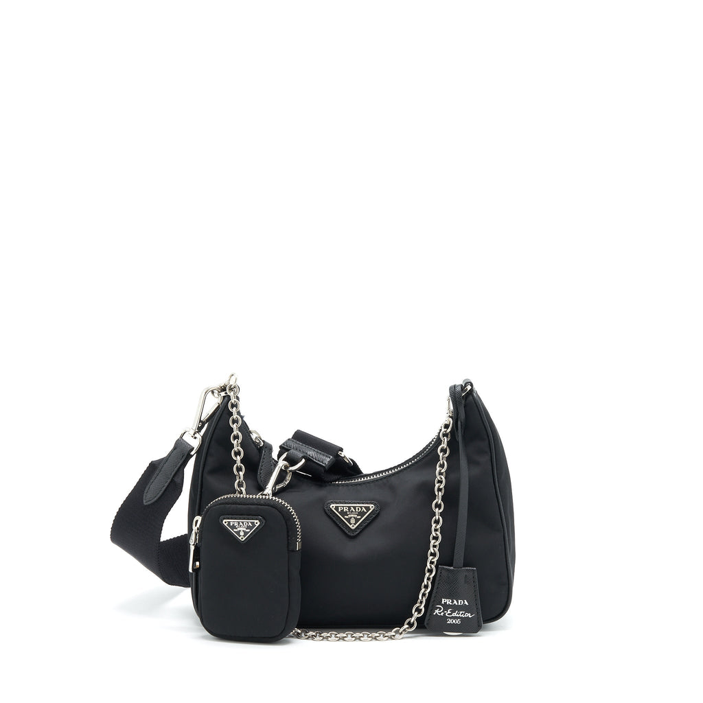 PRADA RE-EDITION 2005 BAG NYLON BLACK SHW