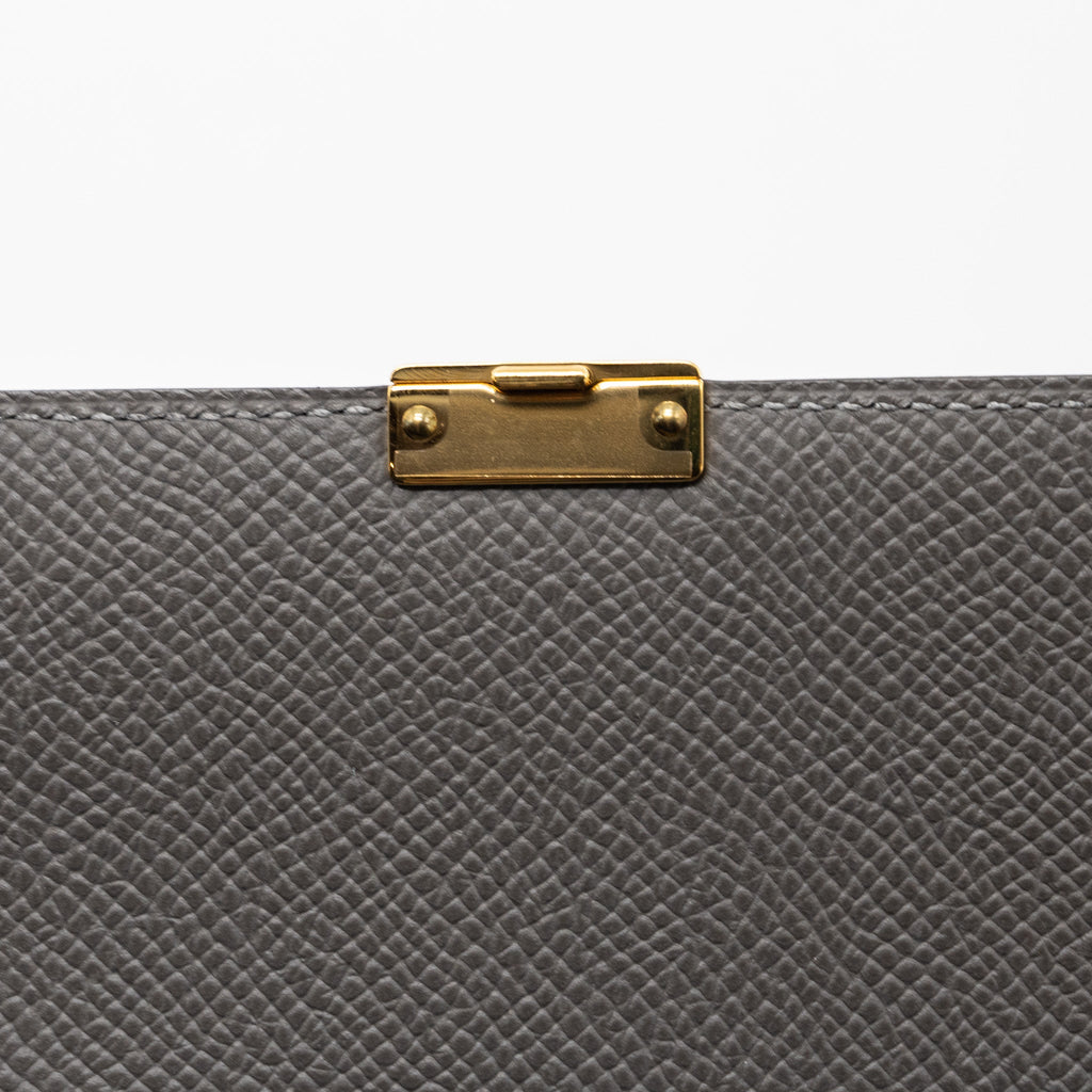 HERMES CLIC 16 WALLET EPSOM GRIS MEYER GHW