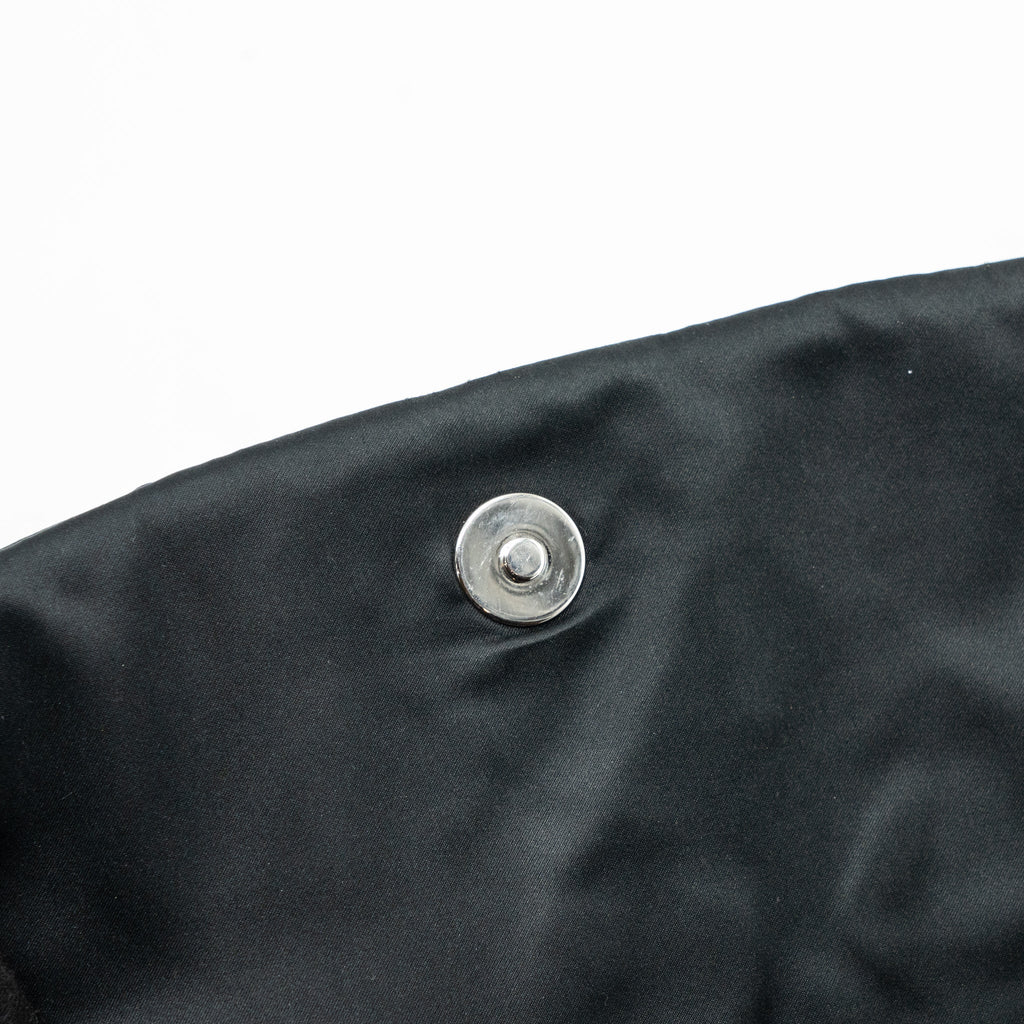 CHANEL QUILTED FLAP SHOULDER BAG NYLON BLACK SHW