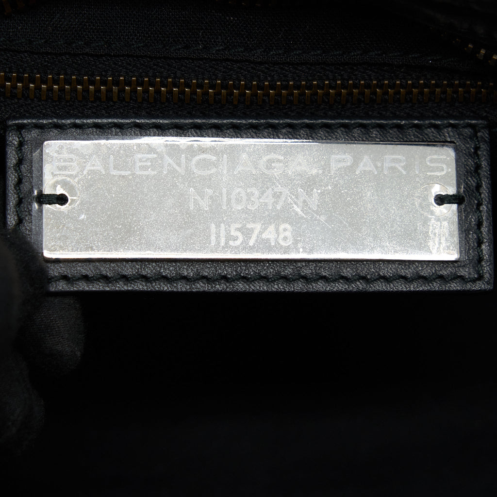 BALENCIAGA CLASSIC CITY BAG BLACK WITH RUTHENIUM HARDWARE