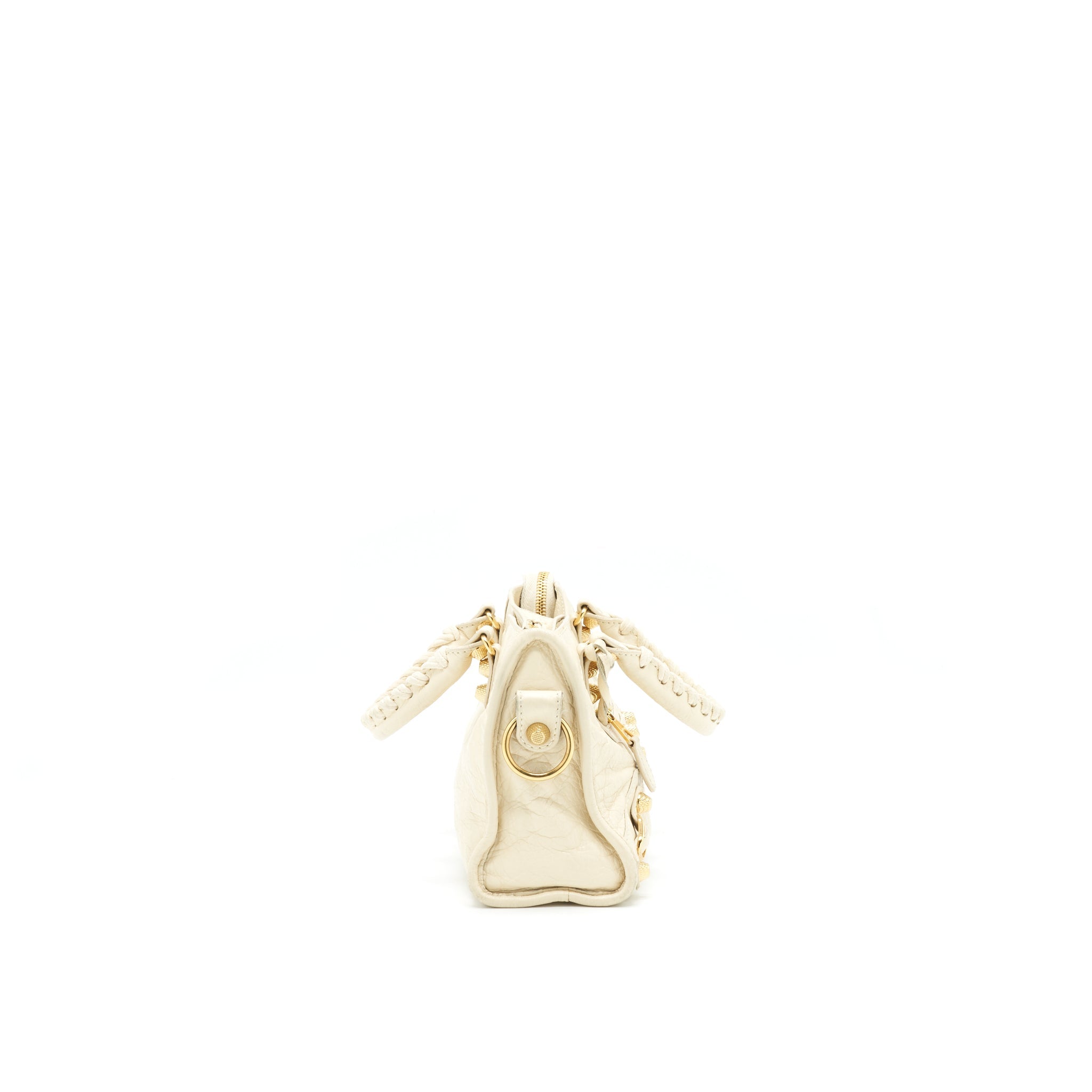 BALENCIAGA MINI CITY CROSSBODY BAG LIGHT BEIGE GHW