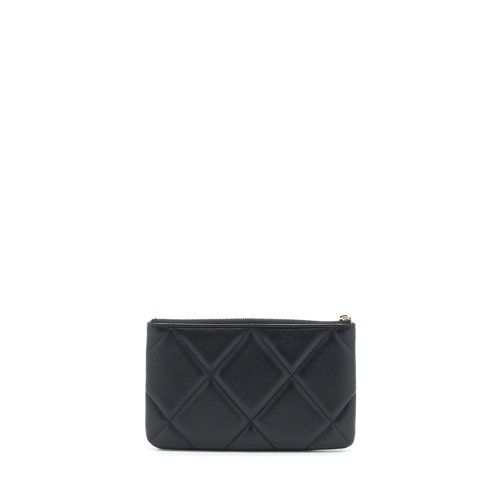 CHANEL 19 POUCH LAMBSKIN BLACK GHW