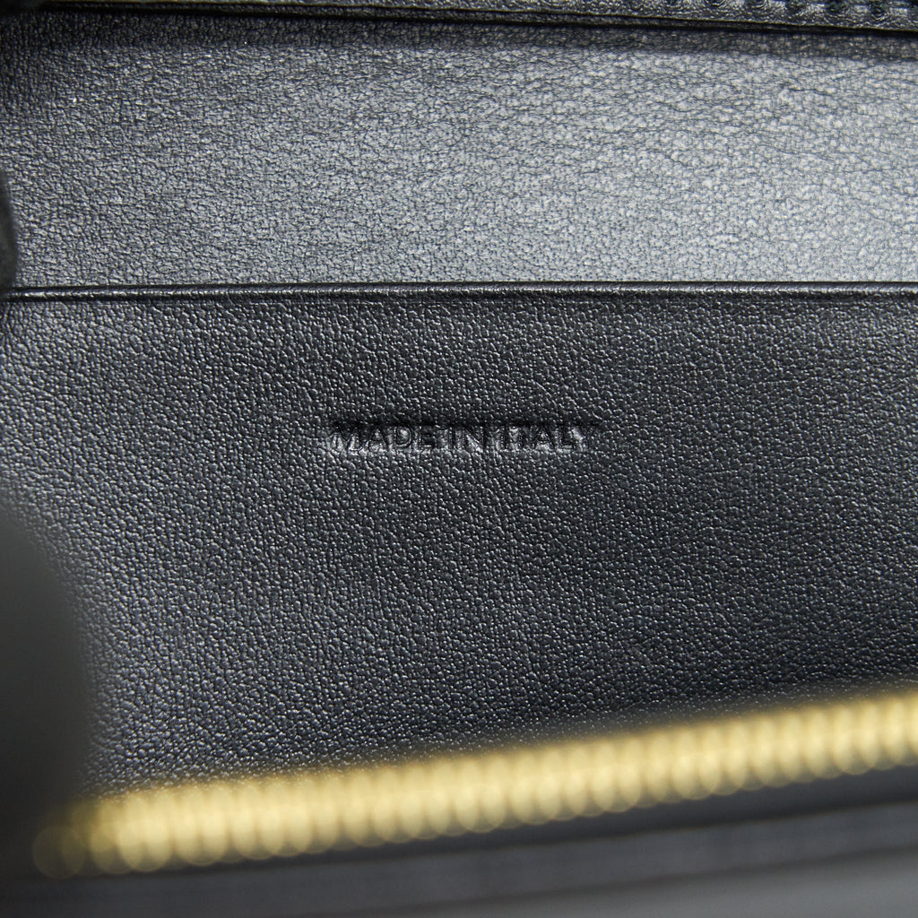 CELINE CALFSKIN C WALLET ON CHAIN BAG BLACK GHW